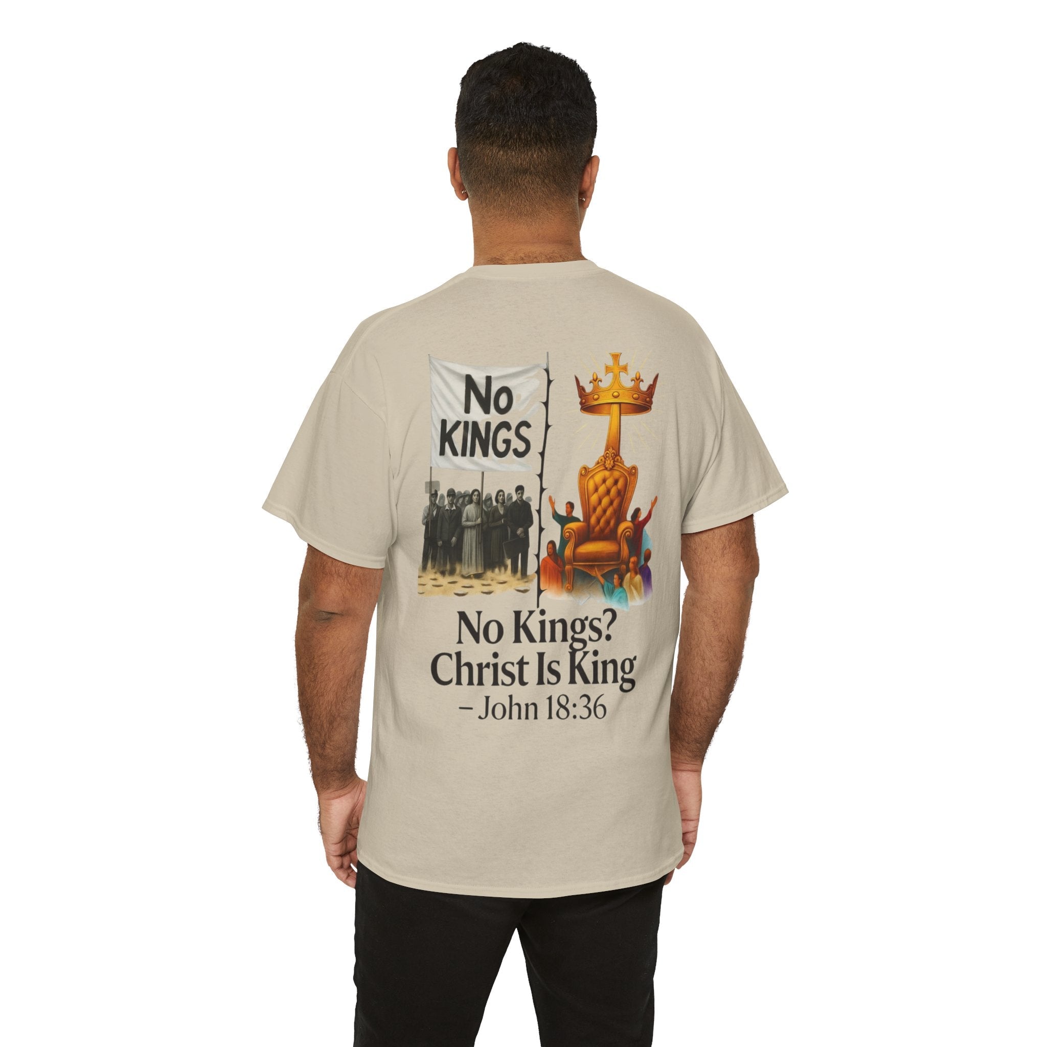No Kings? Christ is King T-Shirt – Bold Christian Faith Tee for Devoted Believers Printify