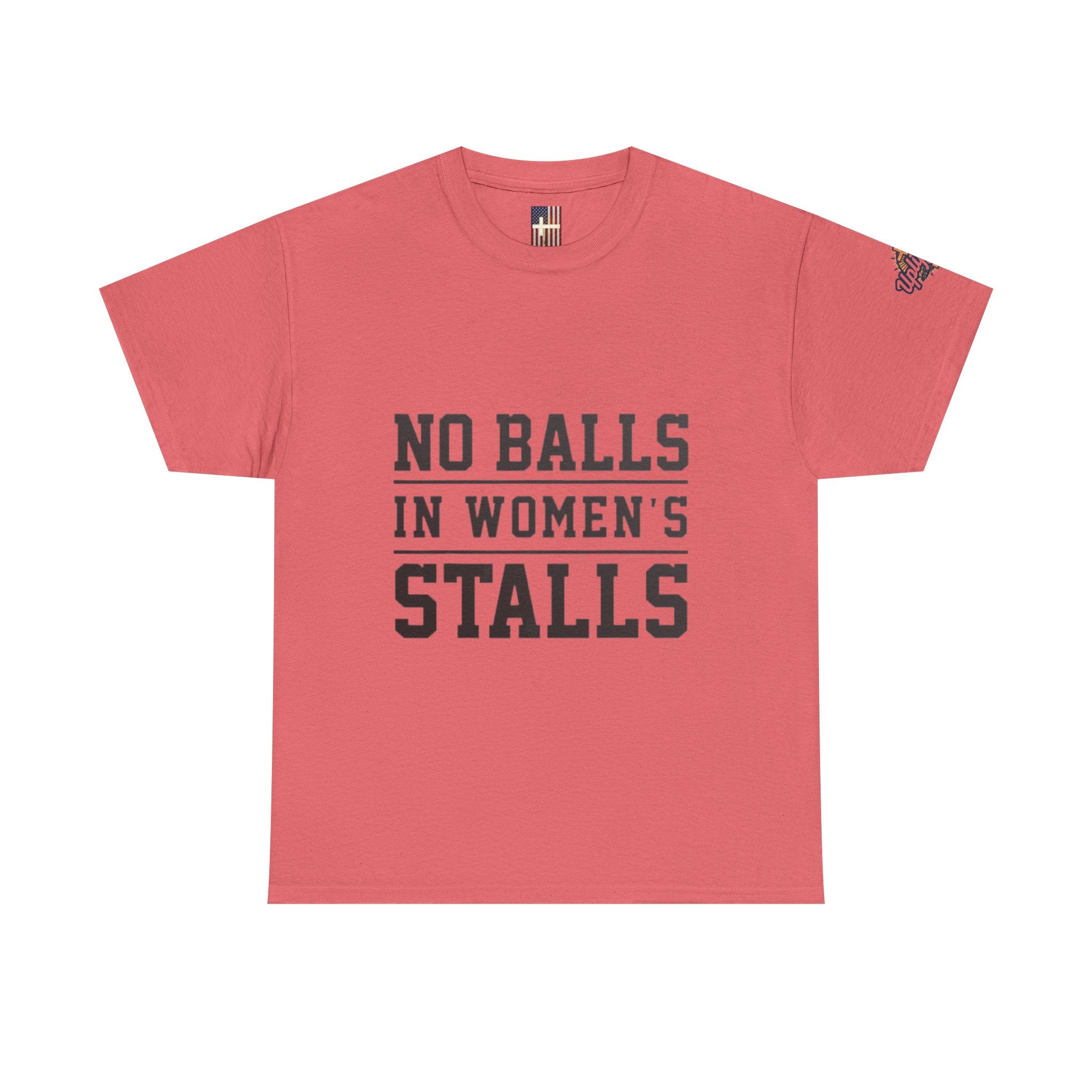 No Balls in Women's Stalls Retro Protest T-Shirt Printify