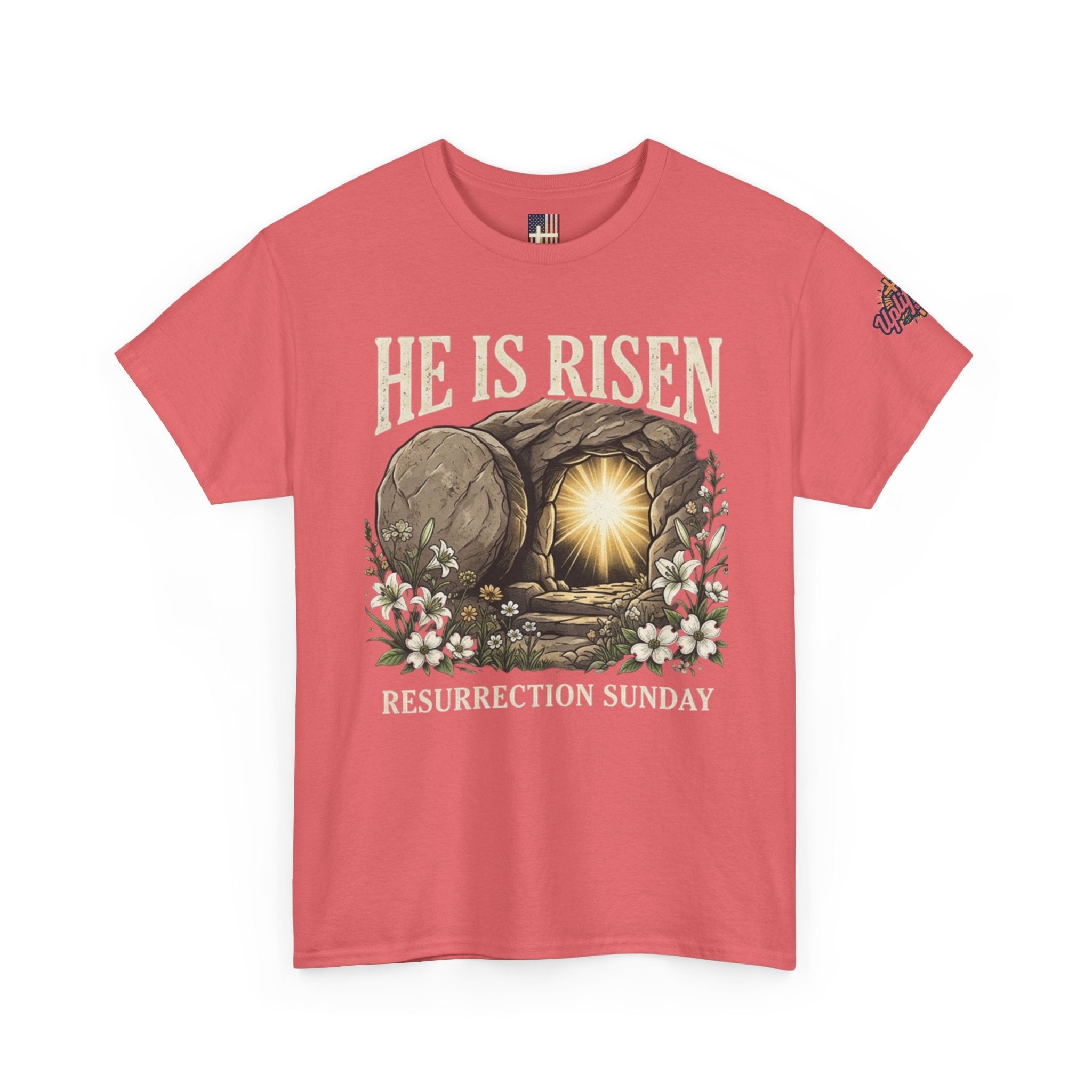 He Is Risen T-Shirt — Jesus Christ Resurrection Easter Tee Printify