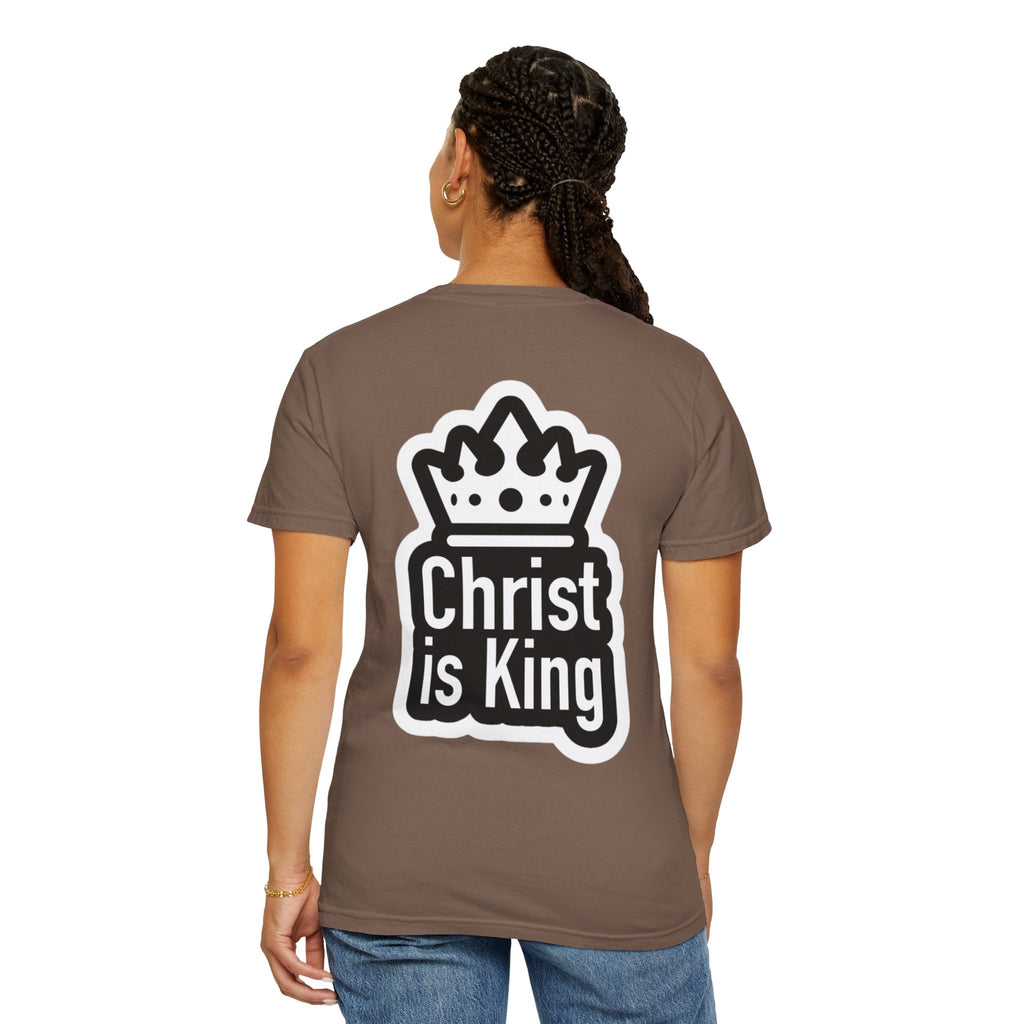 Christ is King T-Shirt – Bold Crown & Cross Christian Tee for Unashamed Faith Printify