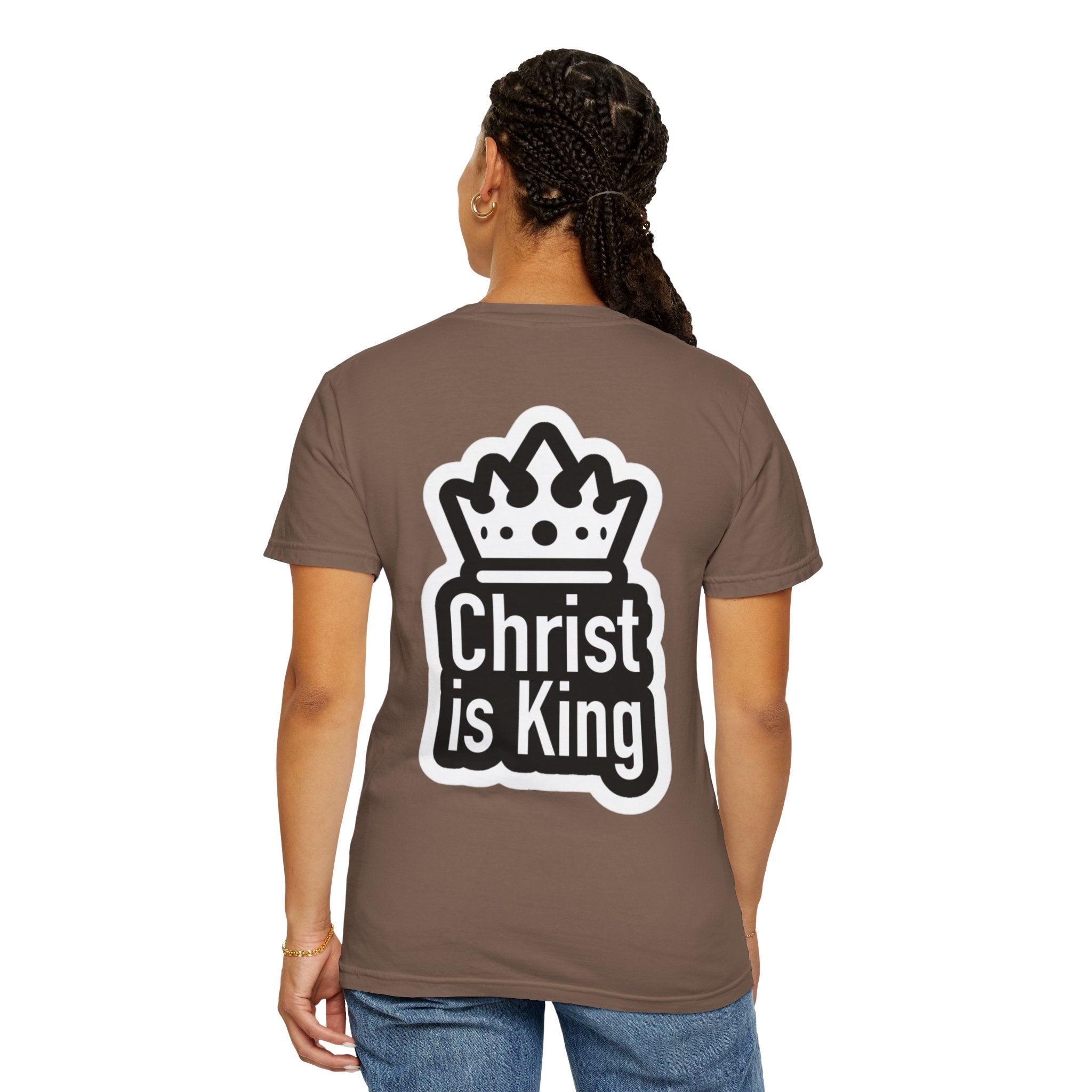 Christ is King T-Shirt – Bold Crown & Cross Christian Tee for Unashamed Faith Printify