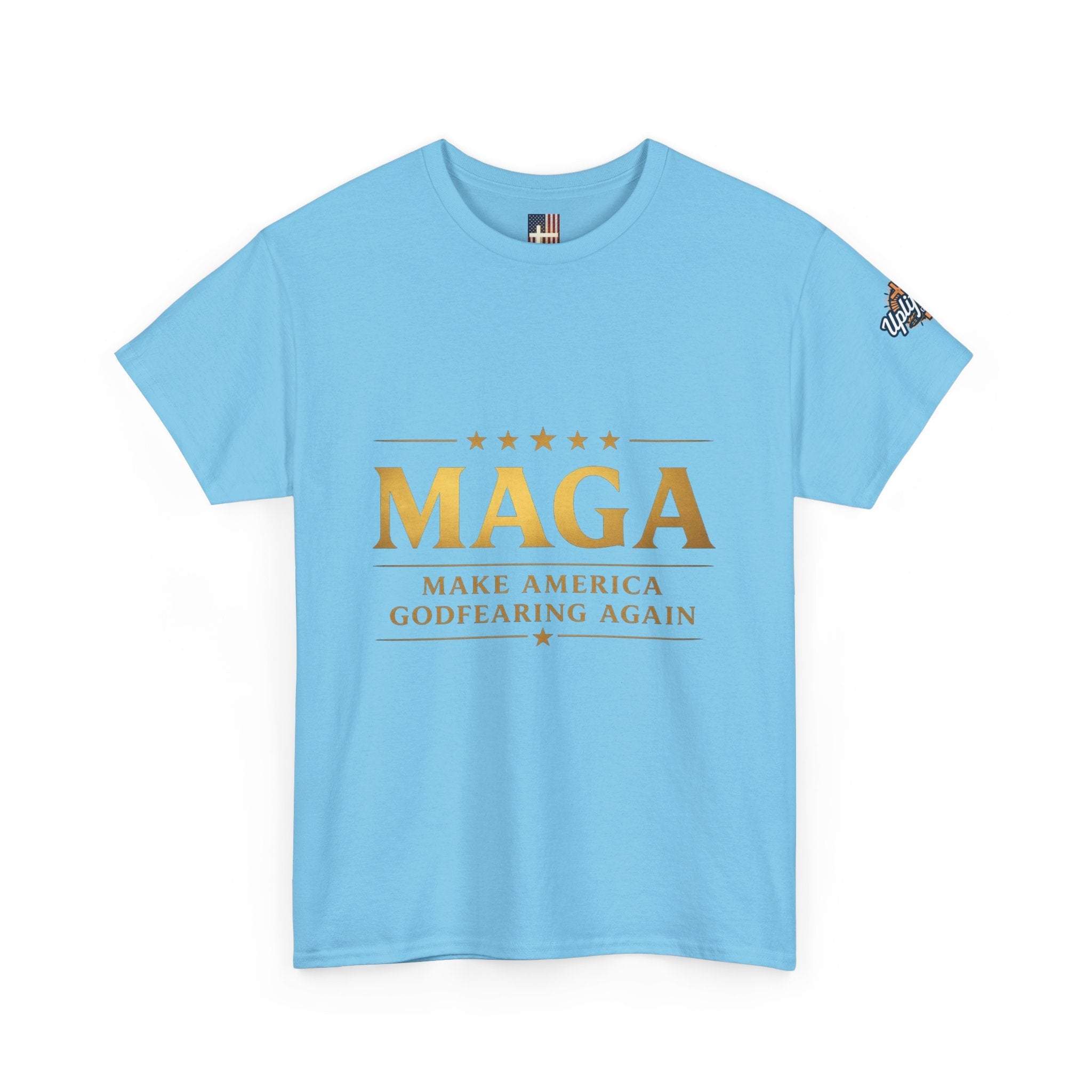 MAGA Gold Letter T-Shirt — "Make America Great Again" Printify