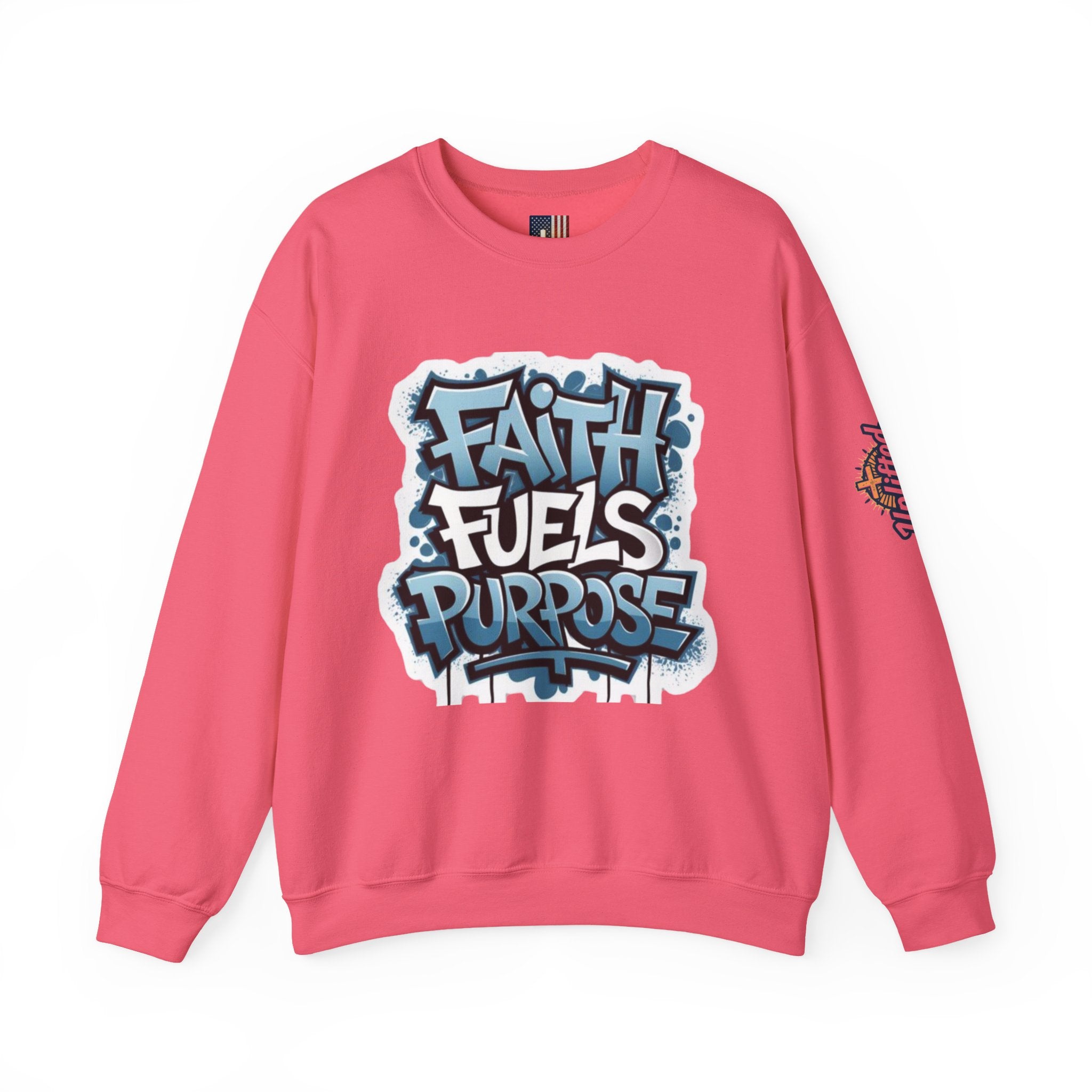 Faith Fuels Purpose Sweatshirt – Inspirational Christian Sweatshirt for Divine Drive & Unstoppable Belief Printify