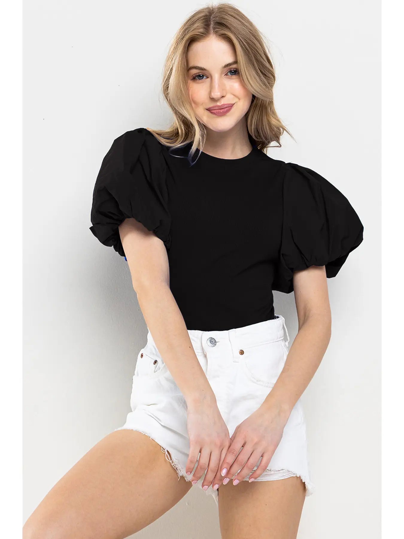 Balloon Sleeve Bodysuit Pretty Little Patriot