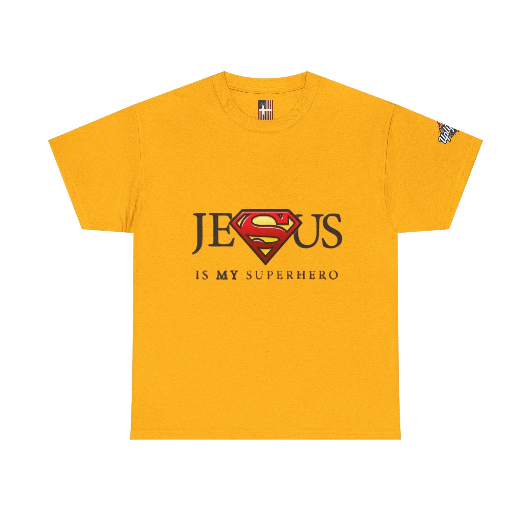 Jesus Is My Superhero T-Shirt — Faith-Based Superman-Inspired Tee Printify
