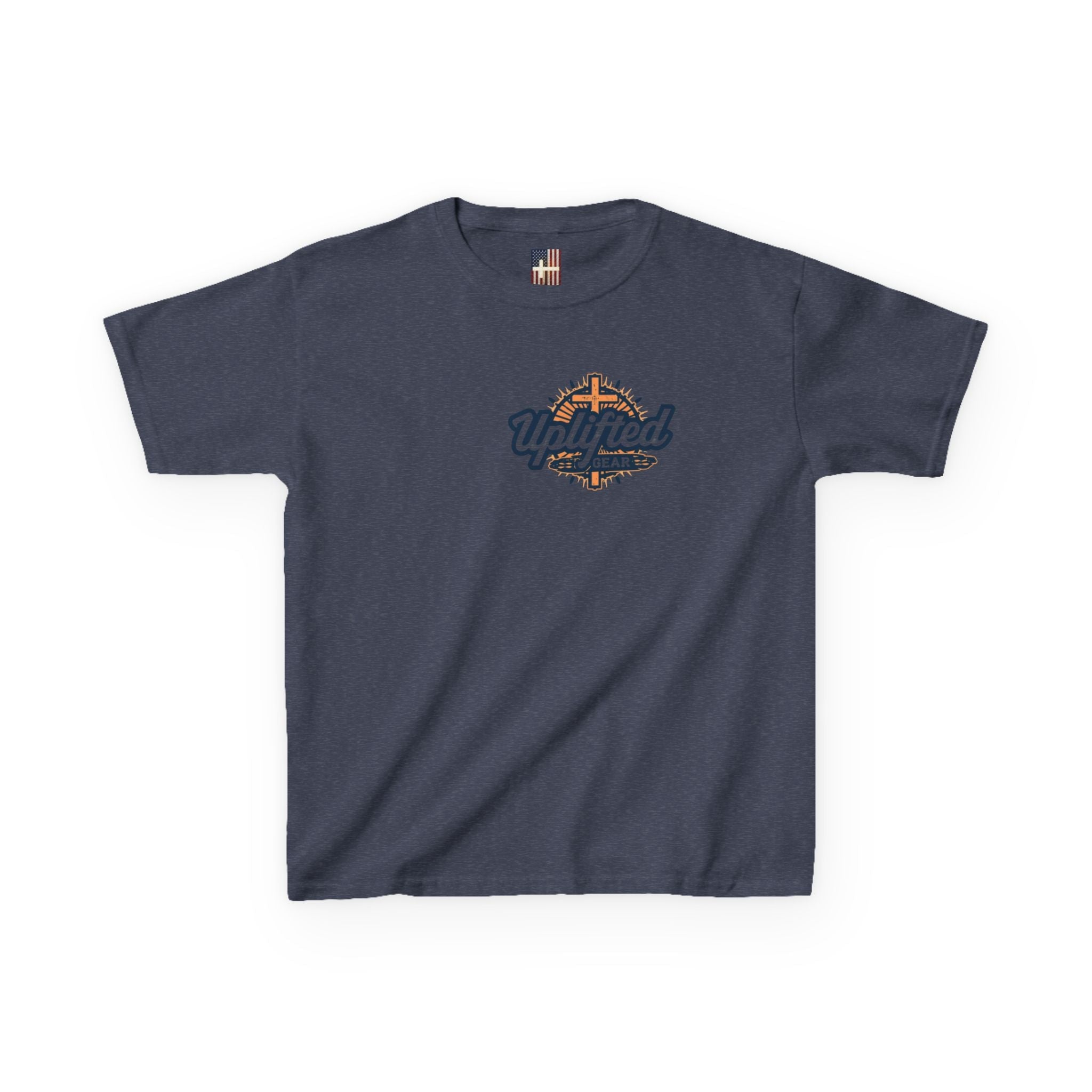 ✨ Chosen. Loved. Redeemed. – Elegant Christian Kids T-Shirt | Gold Foil Faith Tee | Subtle Cross & Heart Design | Inspirational Bible Verse Apparel by Uplifted Gear Printify