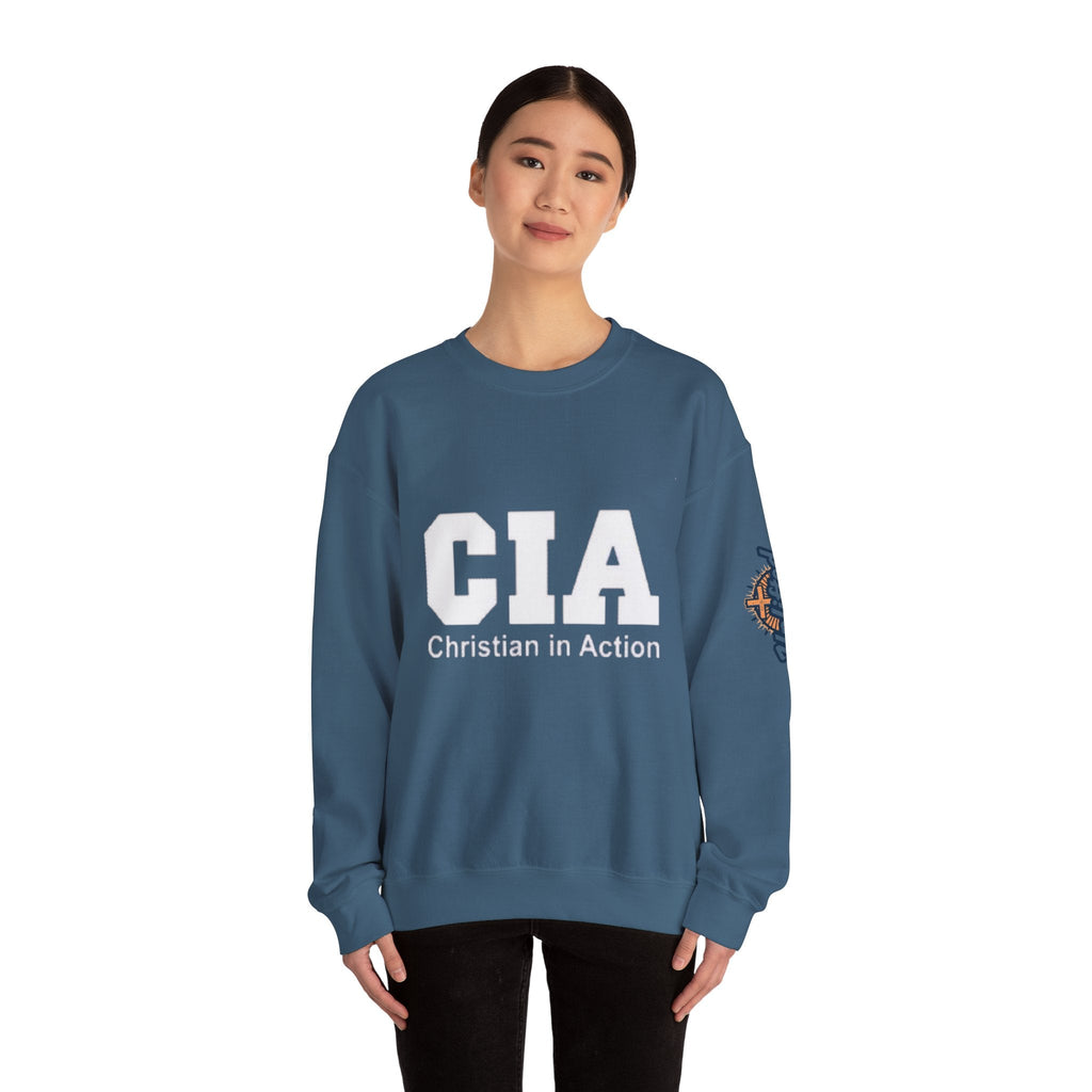 CIA Christian in Action Sweatshirt - Funny Faith Parody Sweatshirt - Mission Ready Apparel Printify