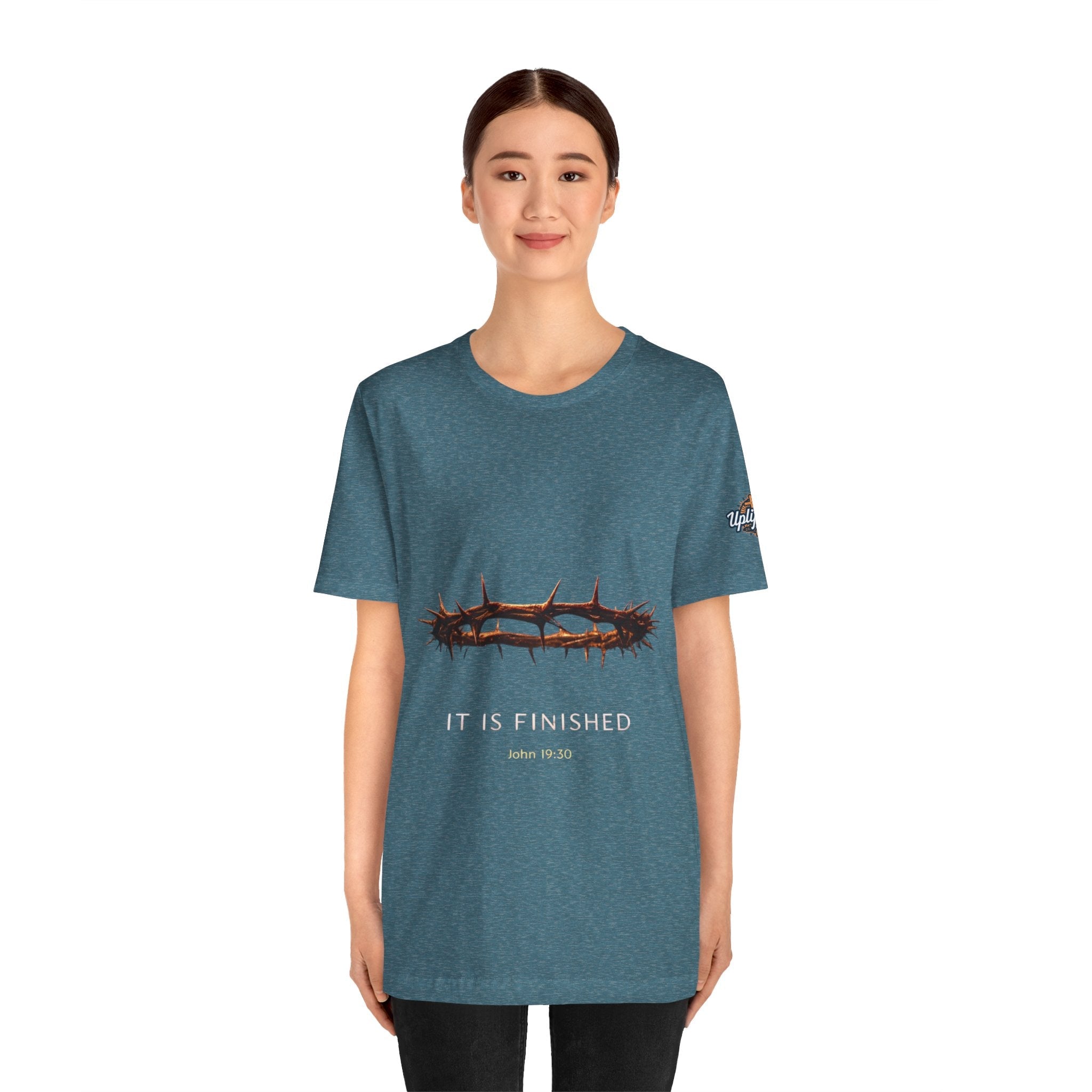 It Is Finished Crown of Thorns Tee — Christian John 19:30 Faith Shirt Printify