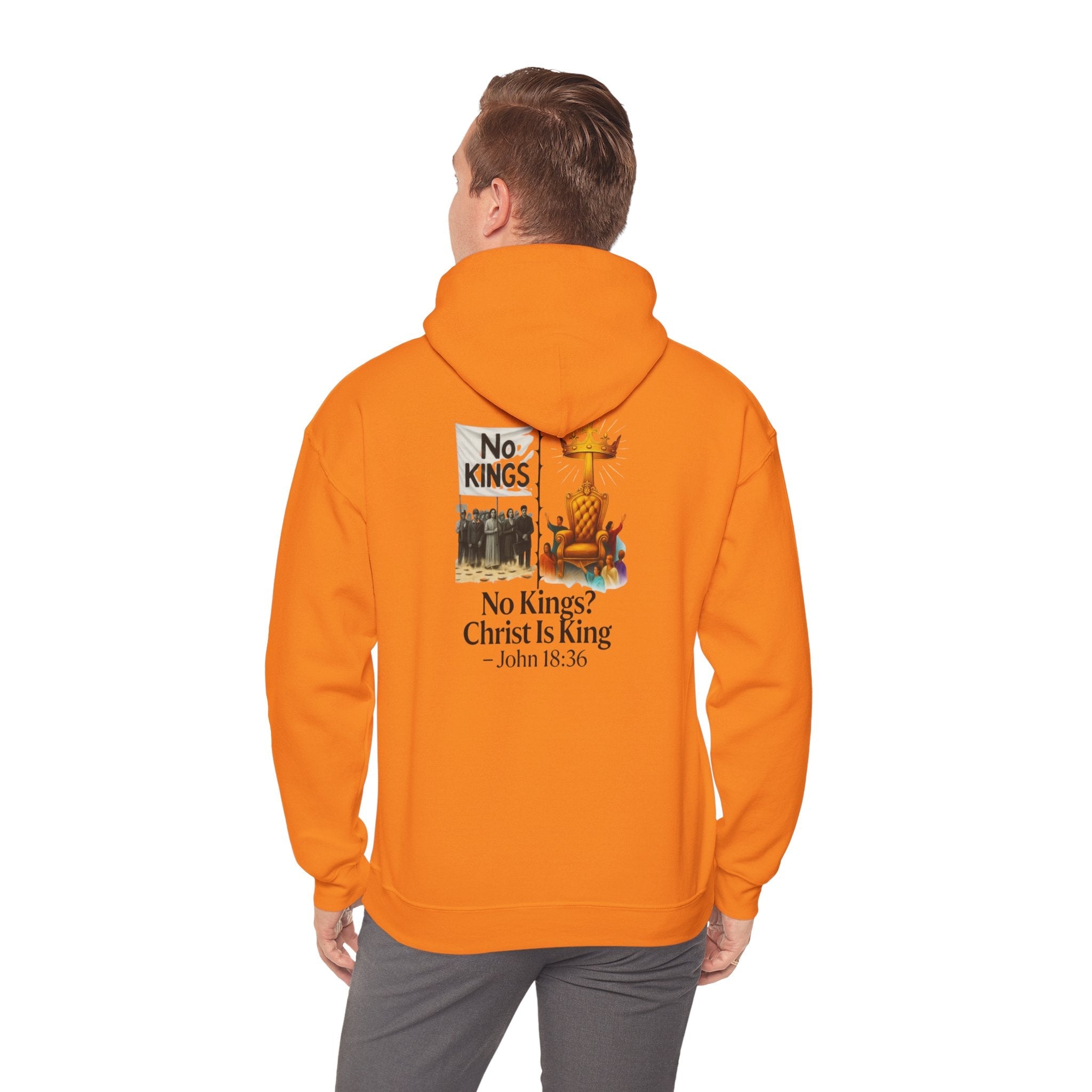 No Kings? Christ is King Hoodie – Bold Christian Hoodie for Sovereign Faith Printify