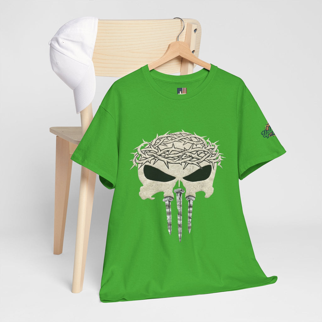 Christian Skull T-shirt - Crown of Thorns & Nails - Warrior Faith T-shirt Printify