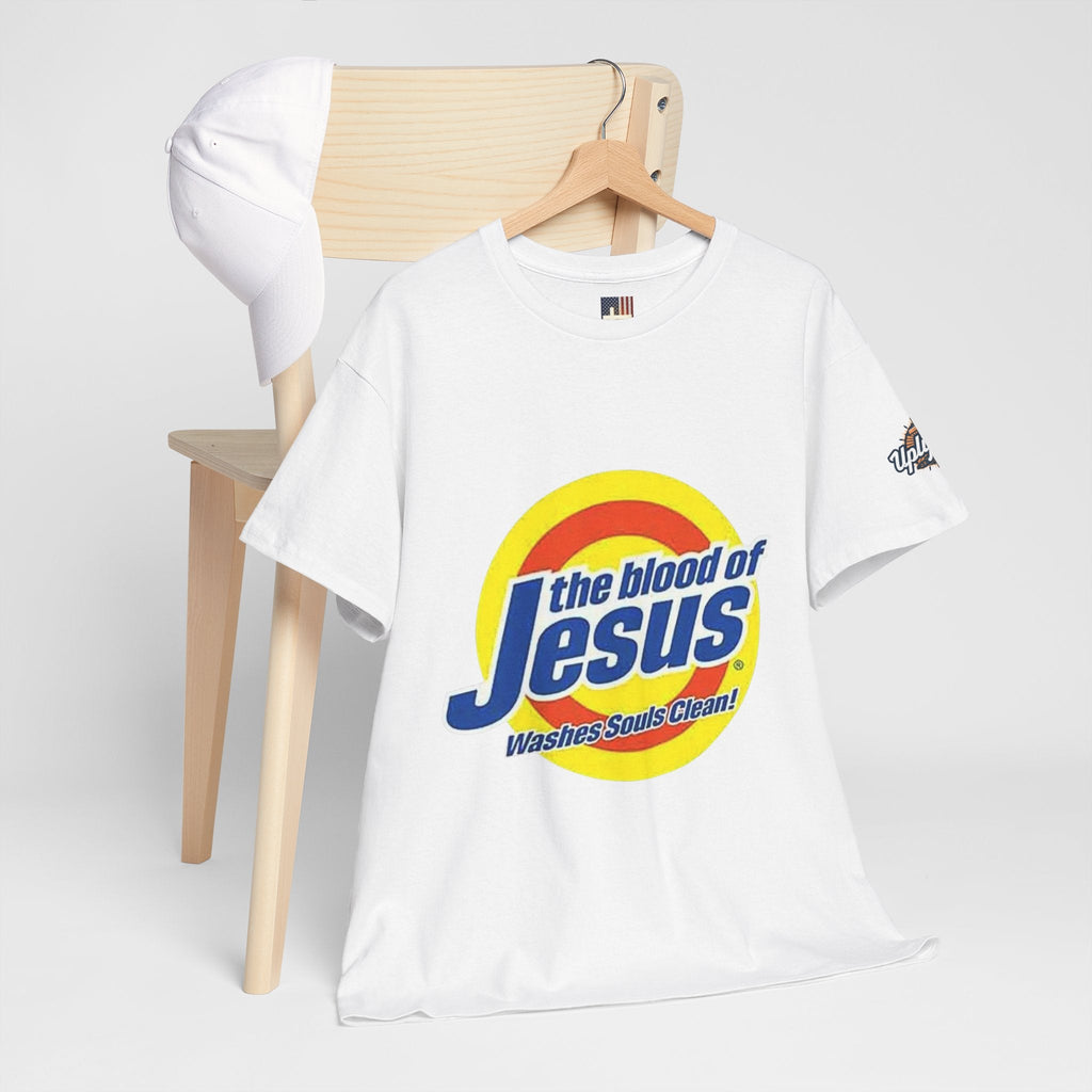 Blood of Jesus Washes Souls Clean T-shirt - Funny Tide Parody - Christian Faith T-shirt Printify