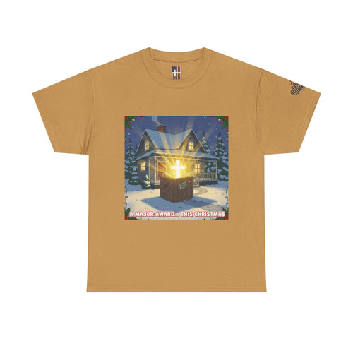 A Major Award This Christmas T-shirt – Fragile Leg Lamp Parody Cross Unboxing Christian T-shirt for Hilarious Faith & Holiday Glow Printify