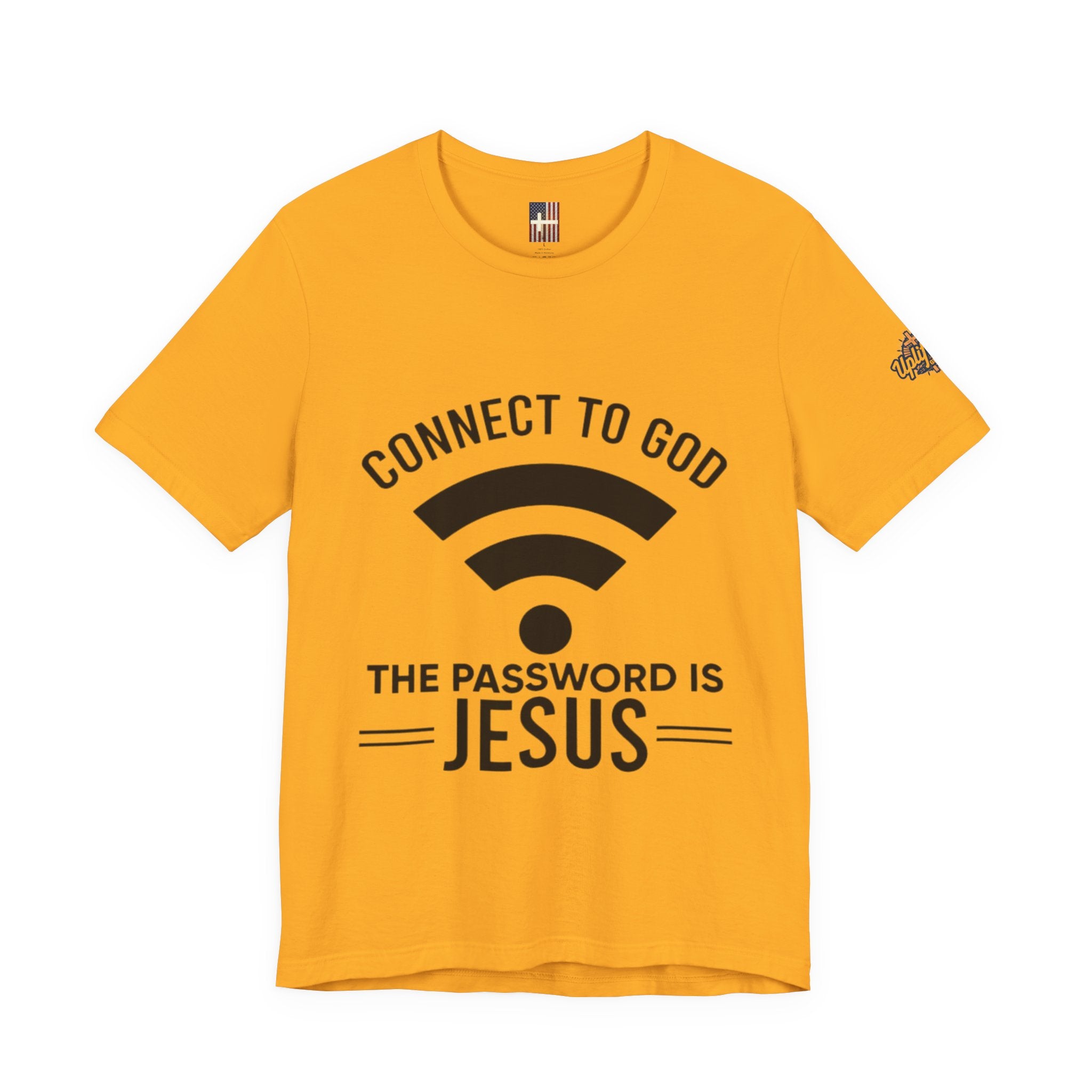 Connect to God T-shirt - WIFI Password is Jesus - Funny Christian Faith T-shirt Printify