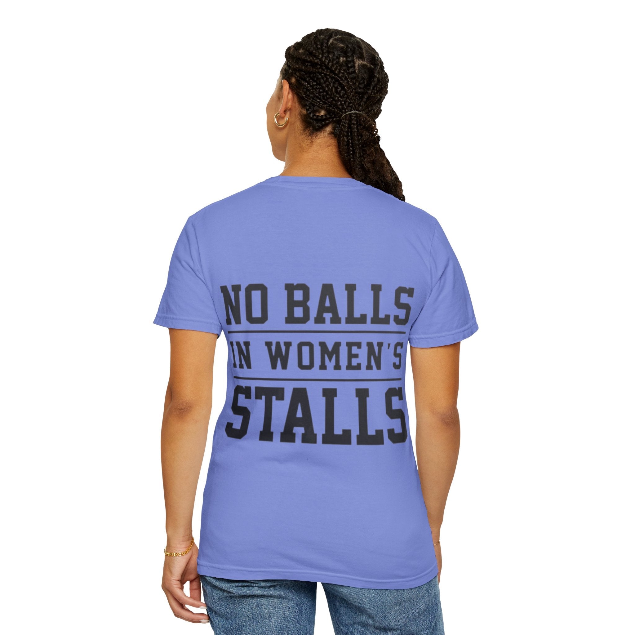 No Balls in Women’s Stalls Graphic Tee — Uplifted Sports Vibe T-Shirt Printify