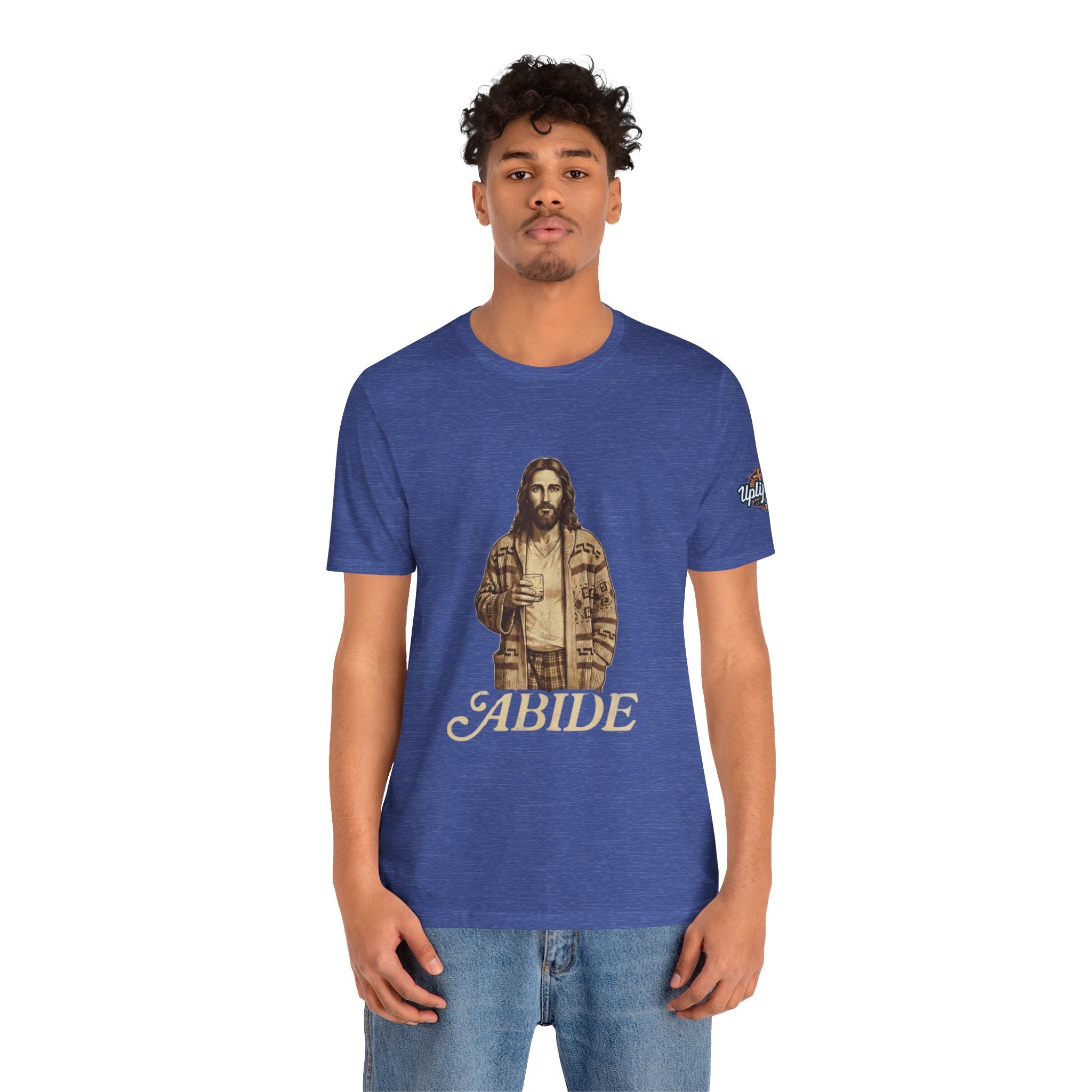 Abide Vintage Jesus Tee — "The Dude" Graphic Christian T-Shirt Printify