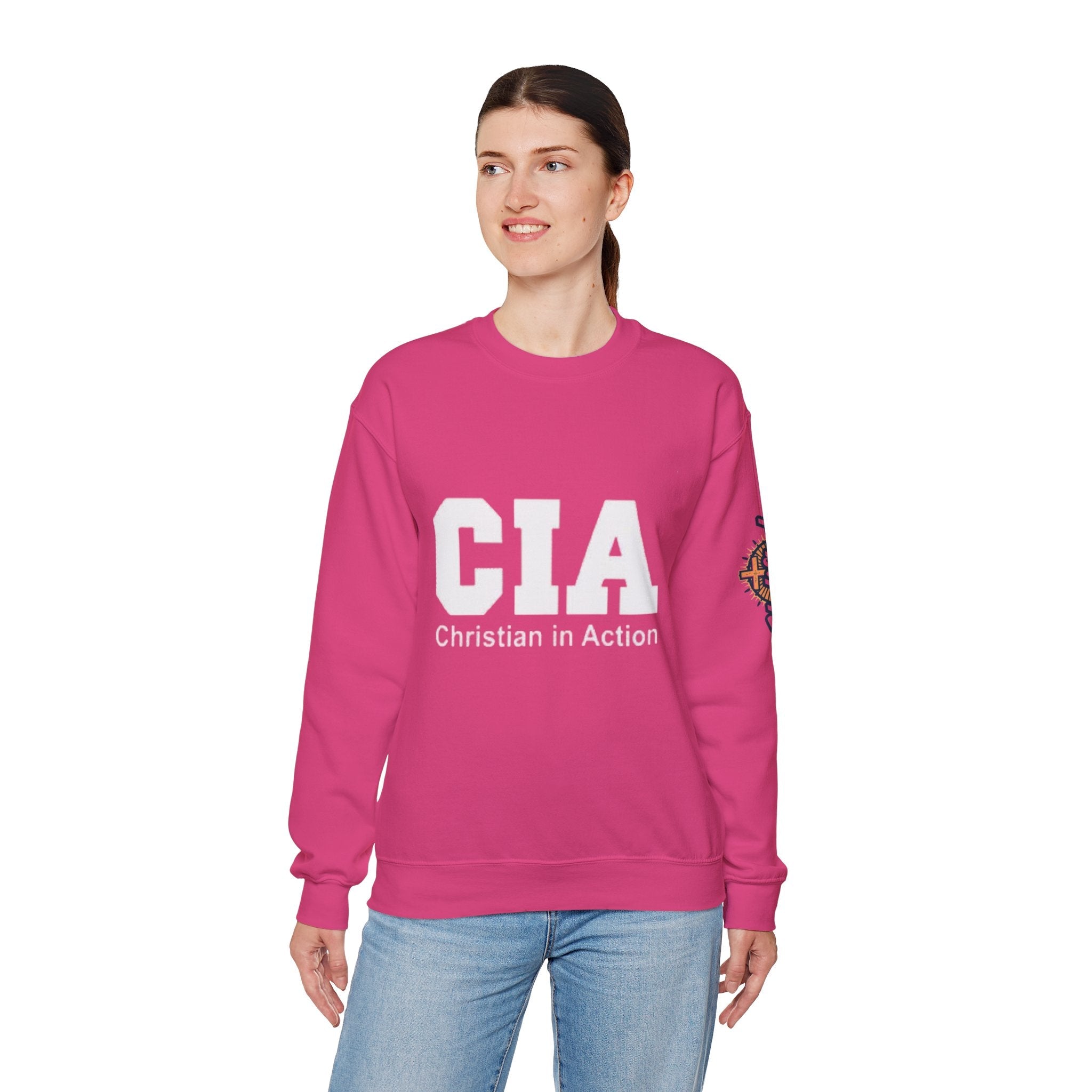 CIA Christian in Action Sweatshirt - Funny Faith Parody Sweatshirt - Mission Ready Apparel Printify