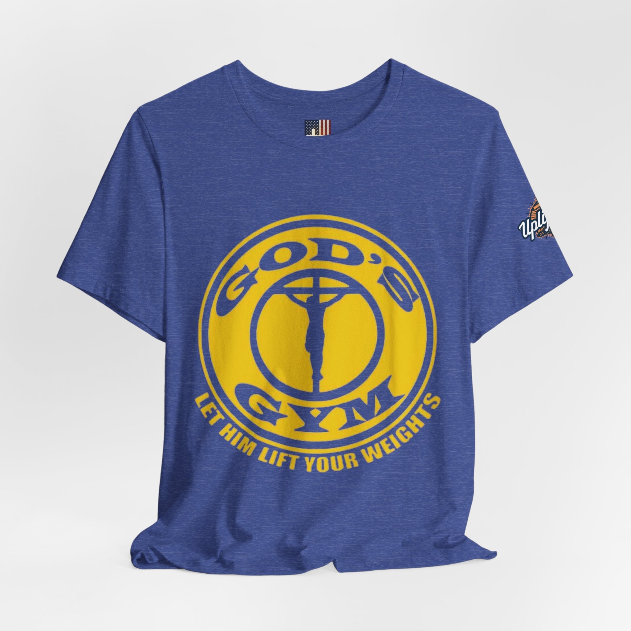 God's Gym T-Shirt — "Let Him Lift Your Weights" Christian Fitness Tee Printify