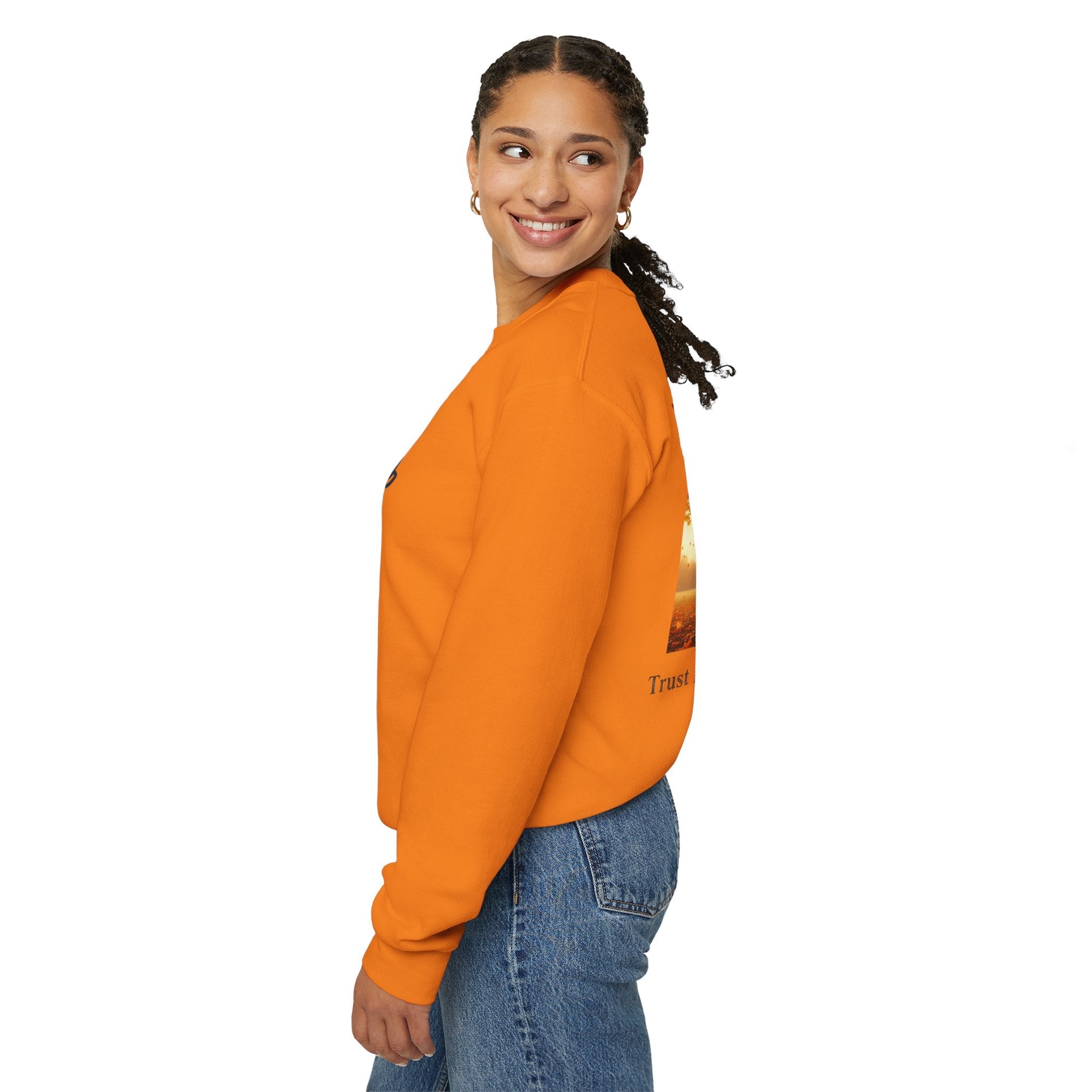 Trust in the Lord Sweatshirt – Autumn Tree Proverbs 3:5 Christian Sweatshirt for Cozy Faith Printify