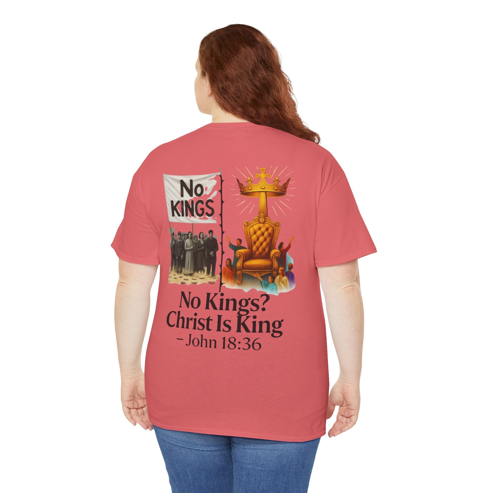 No Kings? Christ is King T-Shirt – Bold Christian Faith Tee for Devoted Believers Printify