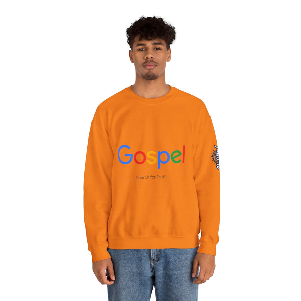Gospel Graphic Sweatshirt — "Gospel" Colorful Logo Christian Sweatshirt Printify