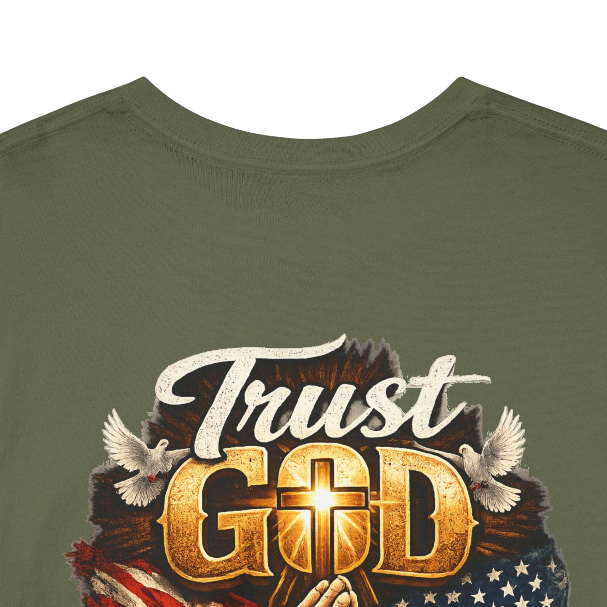Trust God Not Government T-Shirt — Vintage Patriotic Christian Tee Printify