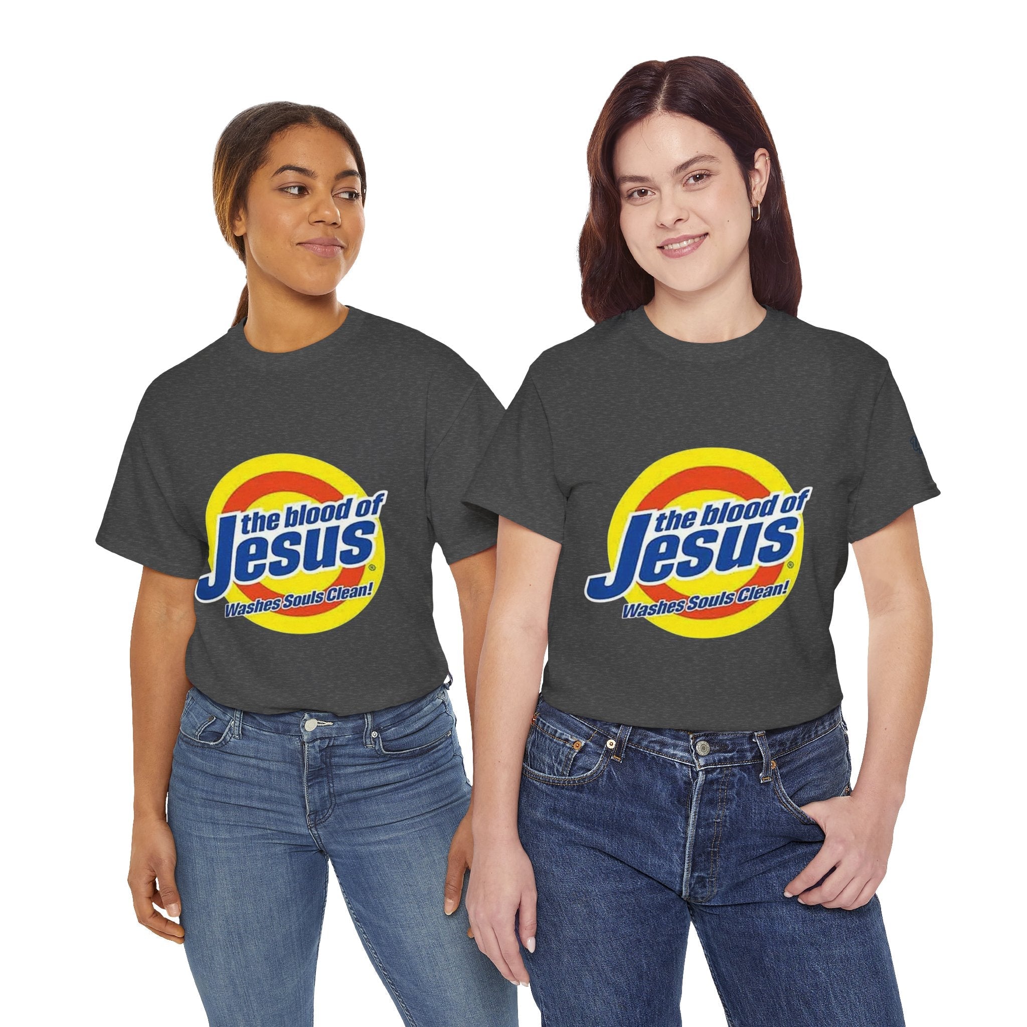 Blood of Jesus Washes Souls Clean T-shirt - Funny Tide Parody - Christian Faith T-shirt Printify