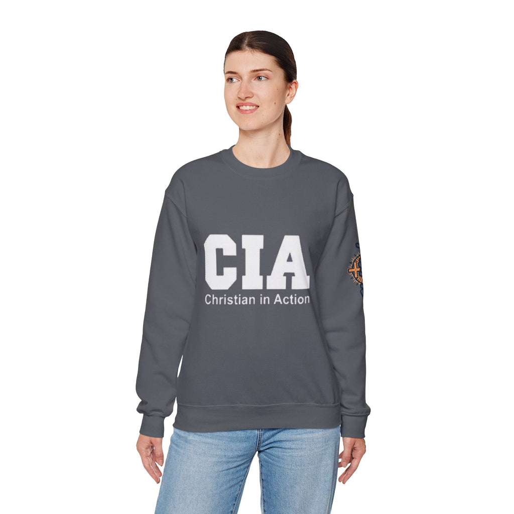 CIA Christian in Action Sweatshirt - Funny Faith Parody Sweatshirt - Mission Ready Apparel Printify