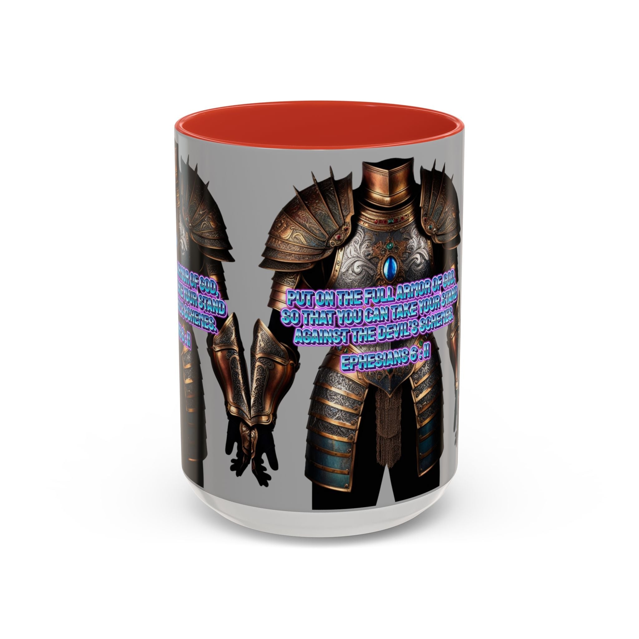 Religious Graphic Armor Of God Design - Accent Coffee Mug (11, 15oz) Printify