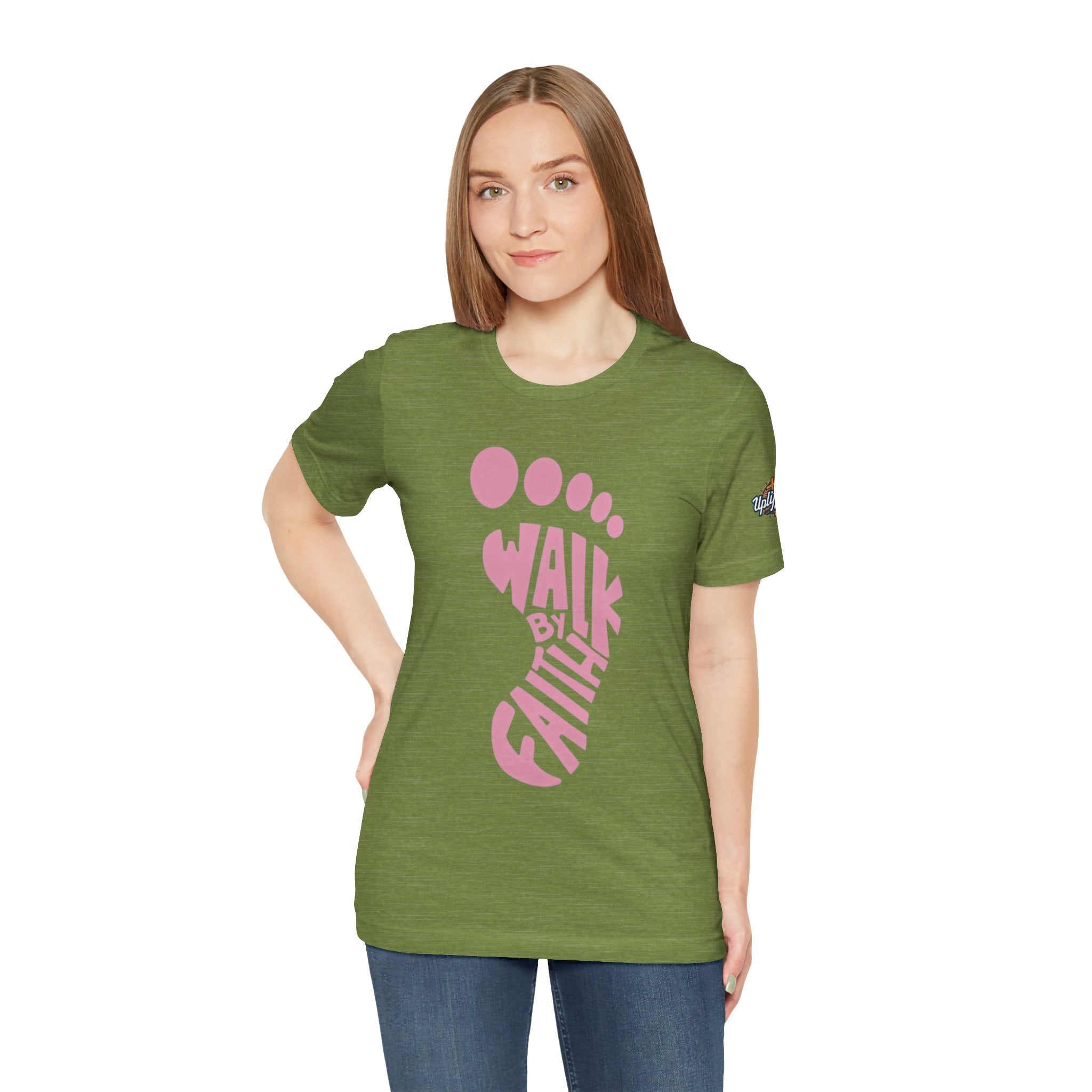 Walk By Faith Footprint T-Shirt Printify