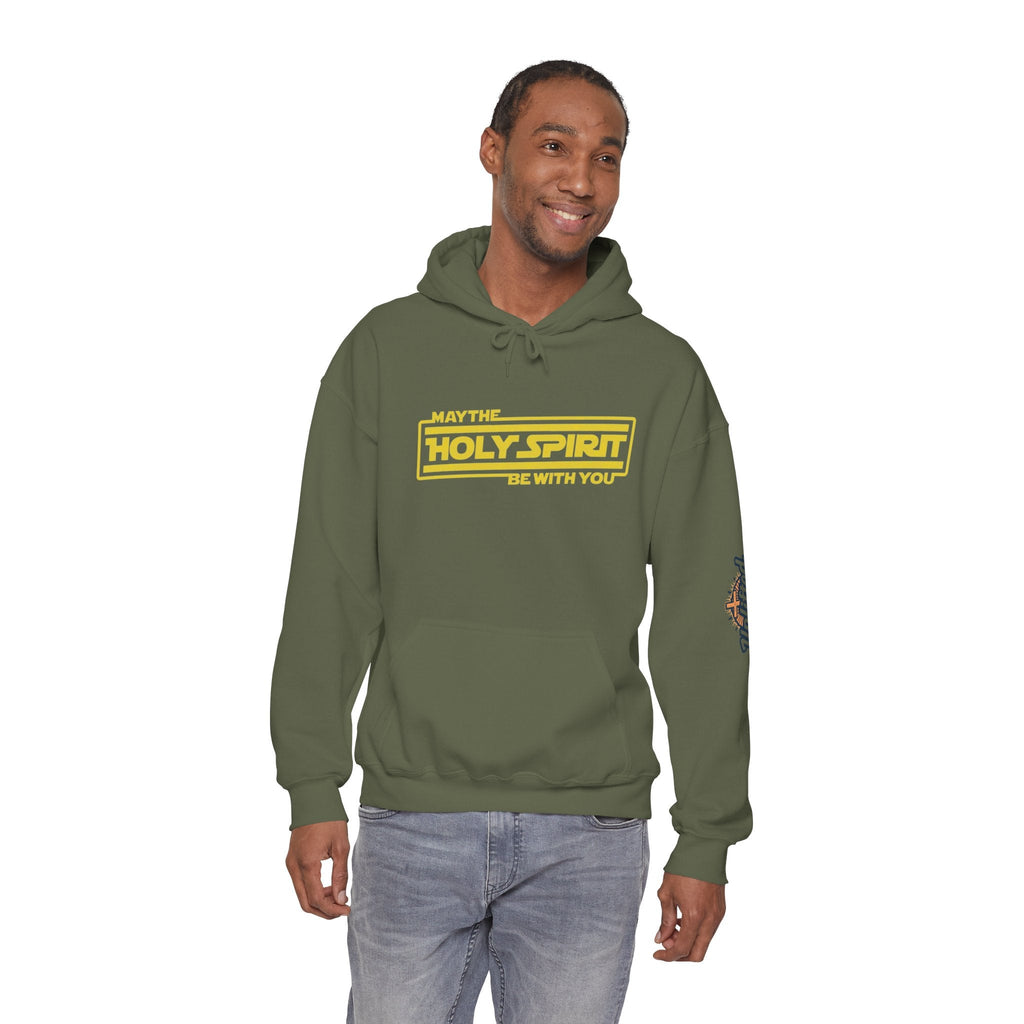 May the Holy Spirit Be With You Hoodie - Christian Star Wars Parody Hoodie Printify