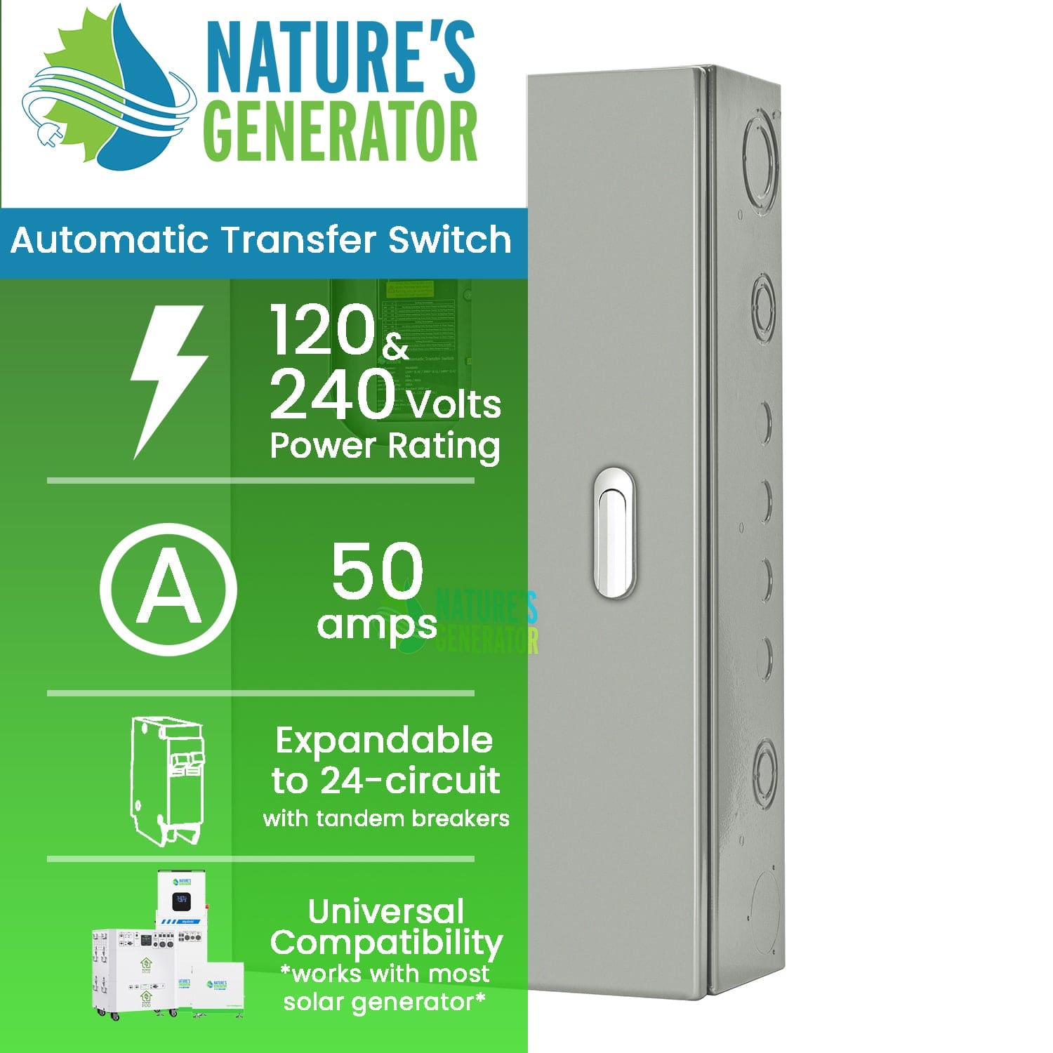 50A Automatic Generator Transfer Switch Nature's Generator