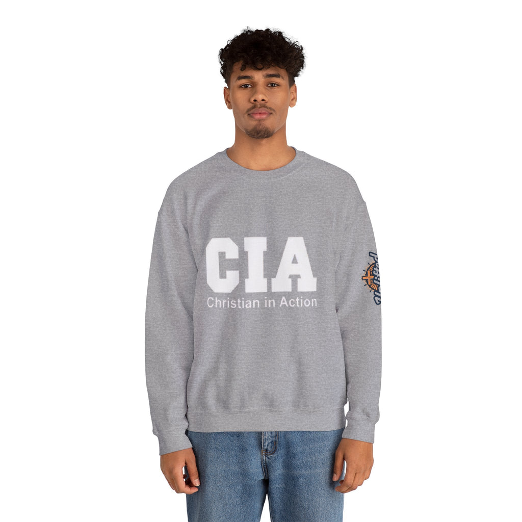 CIA Christian in Action Sweatshirt - Funny Faith Parody Sweatshirt - Mission Ready Apparel Printify