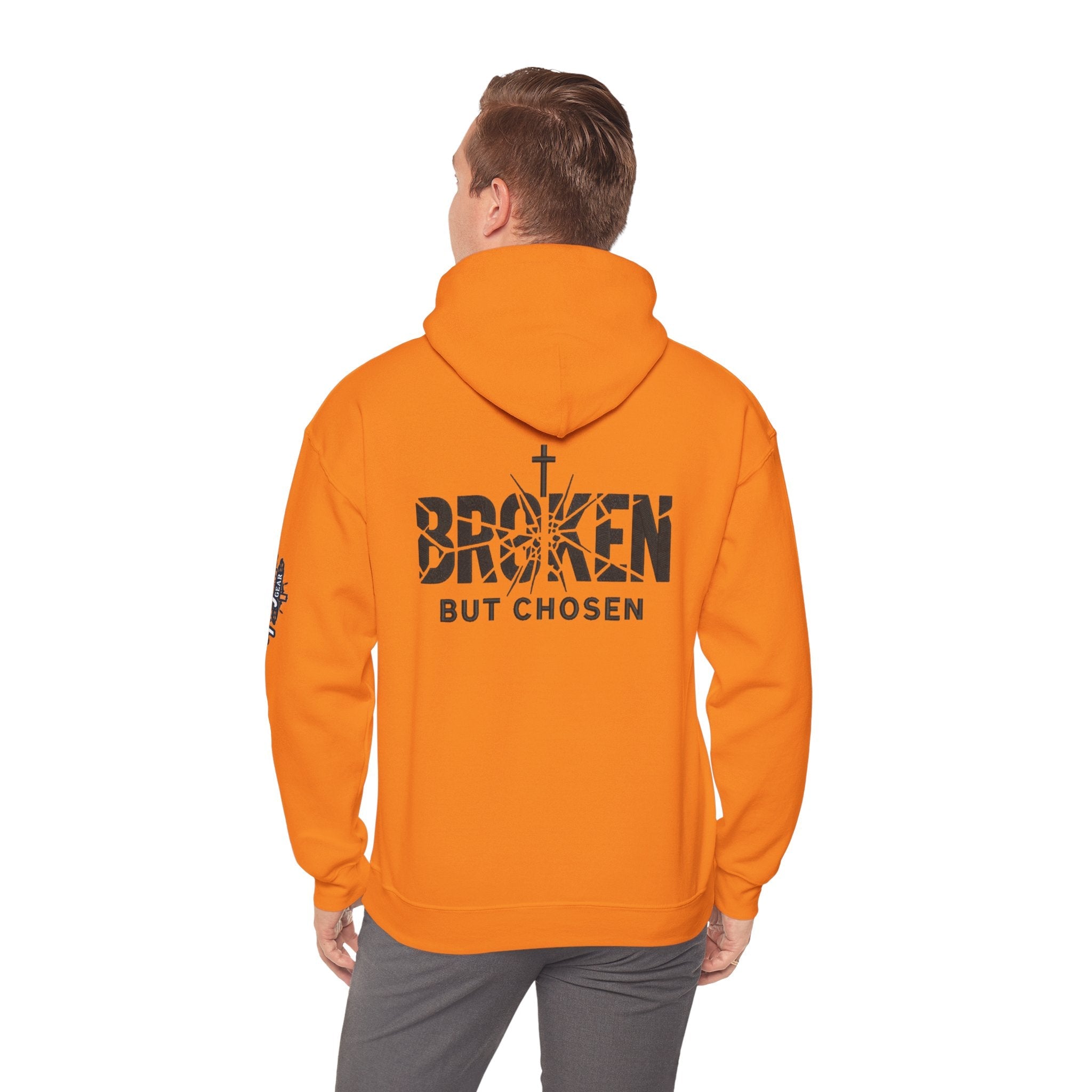 Broken But Chosen Hoodie — Christian Faith Graphic Sweatshirt Printify