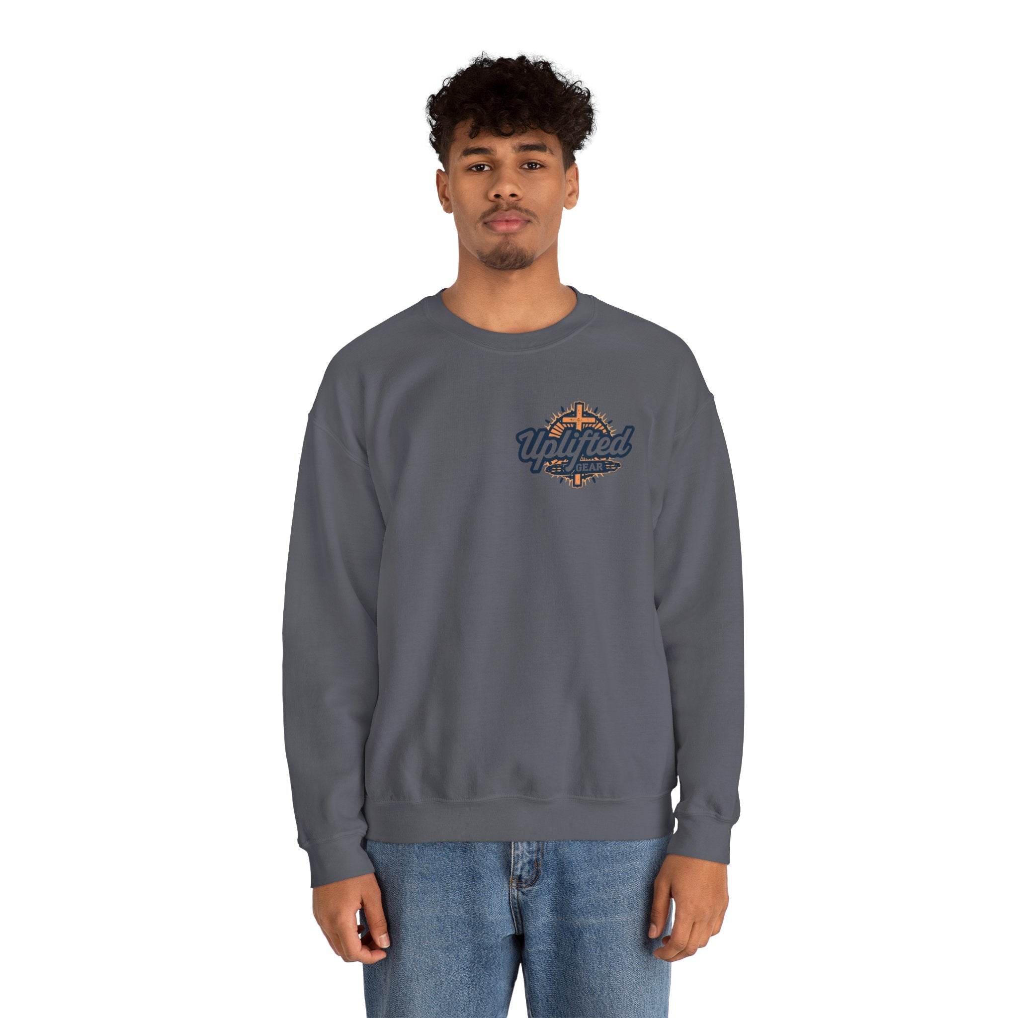 Trust in The Lord Proverbs 3:5-6 Biblical Design Crewneck Sweatshirt Printify
