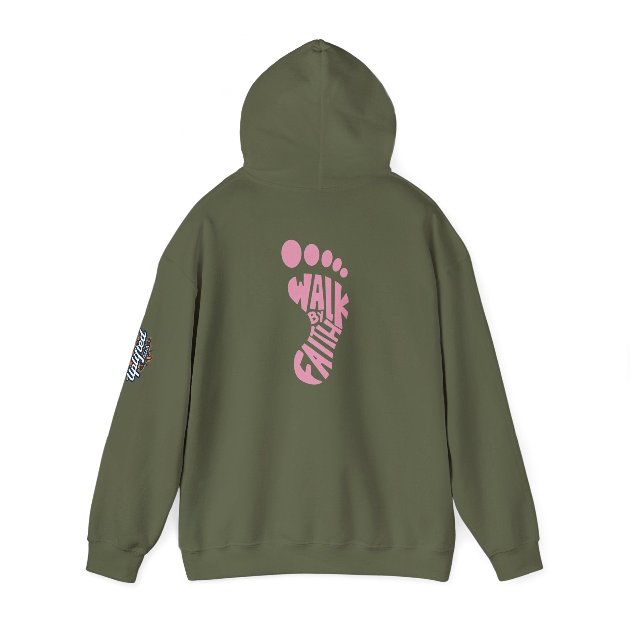 Walk By Faith Footprint Hoodie Printify