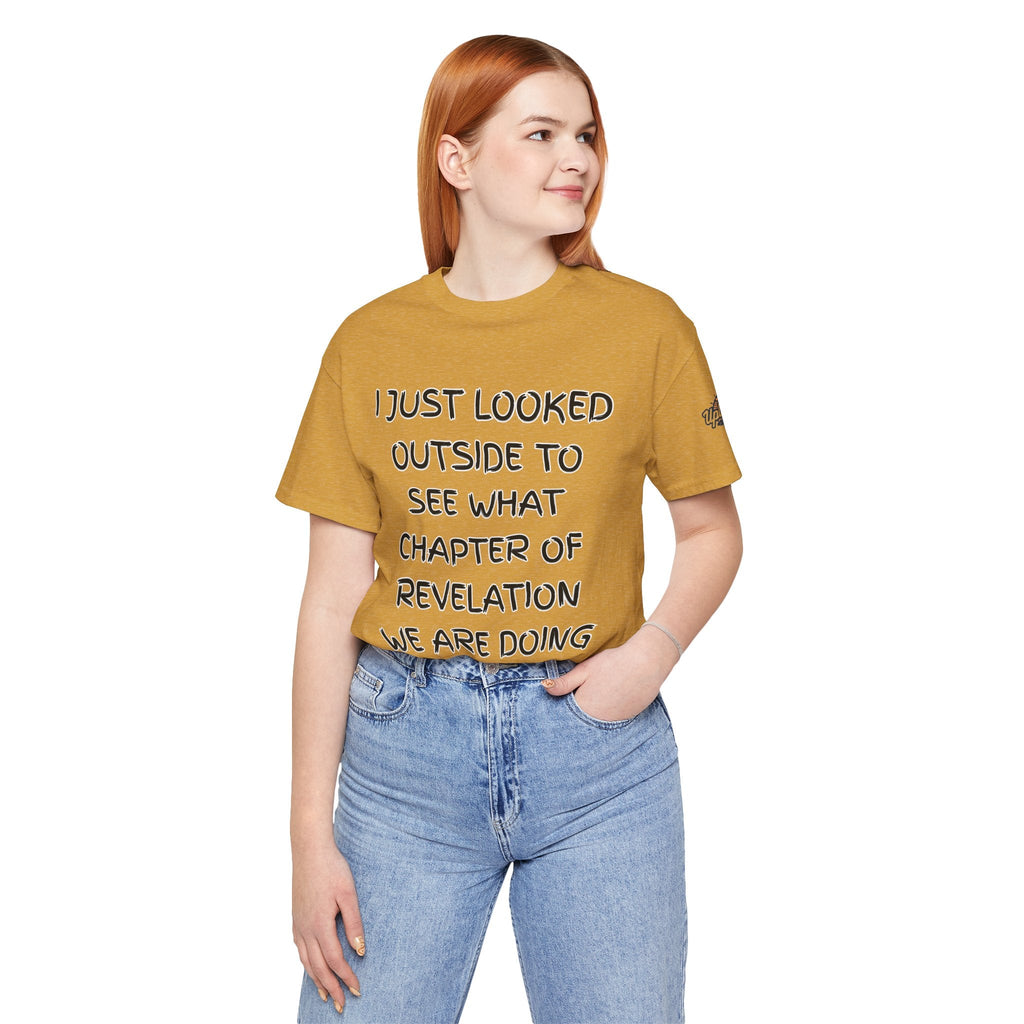 What Chapter of Revelation T-shirt – I Looked Outside My Window Christian T-shirt for End Times Humor & Faith Printify