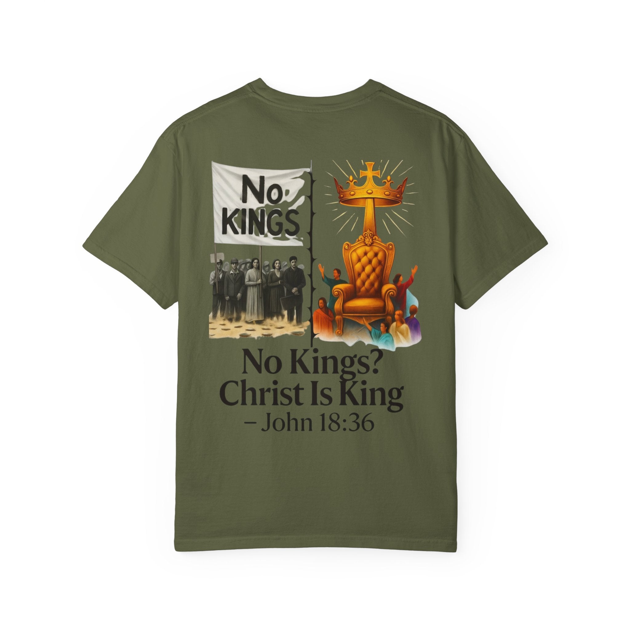 No Kings? Christ is King T-Shirt – Bold Christian Faith Tee for Devoted Believers Printify