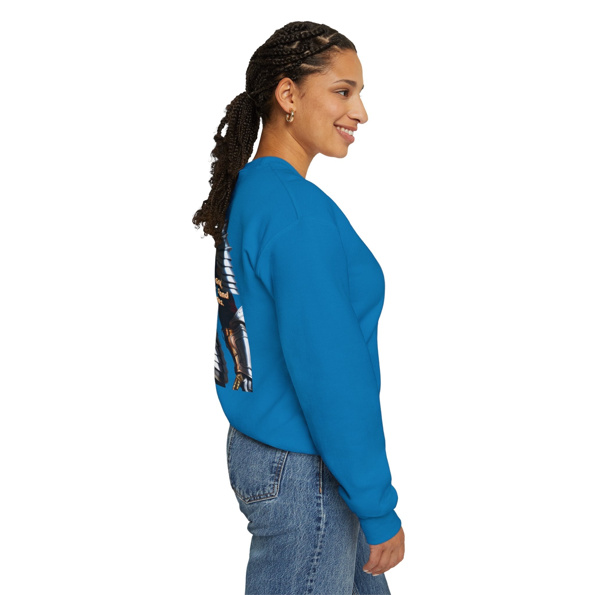Religious Graphic Armor Of God Design - Unisex Heavy Blend™ Crewneck Sweatshirt Printify
