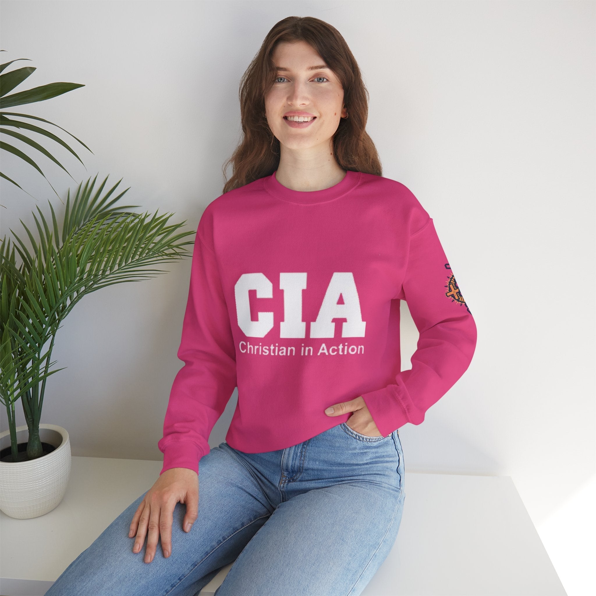 CIA Christian in Action Sweatshirt - Funny Faith Parody Sweatshirt - Mission Ready Apparel Printify