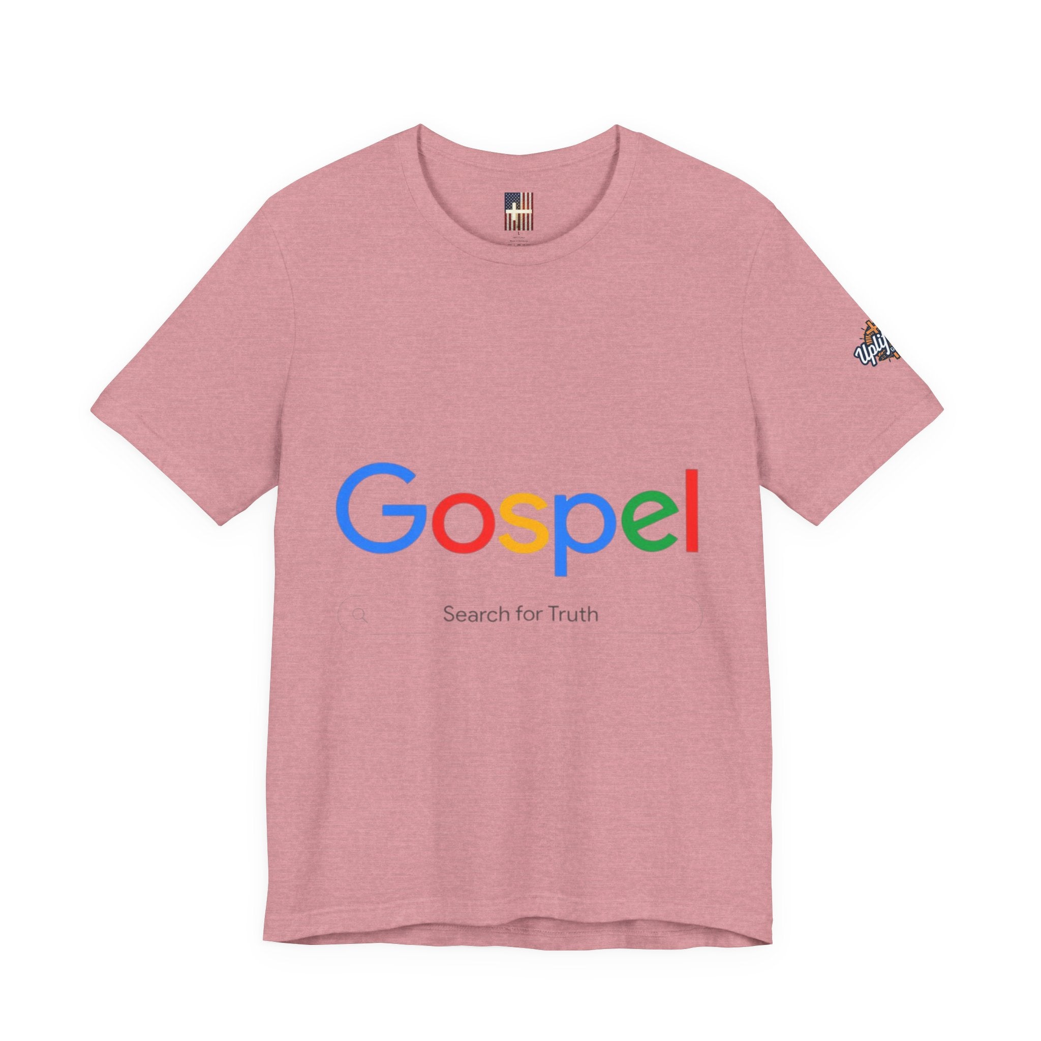 Gospel Graphic Tee — "Gospel" Colorful Logo Christian T-Shirt Printify