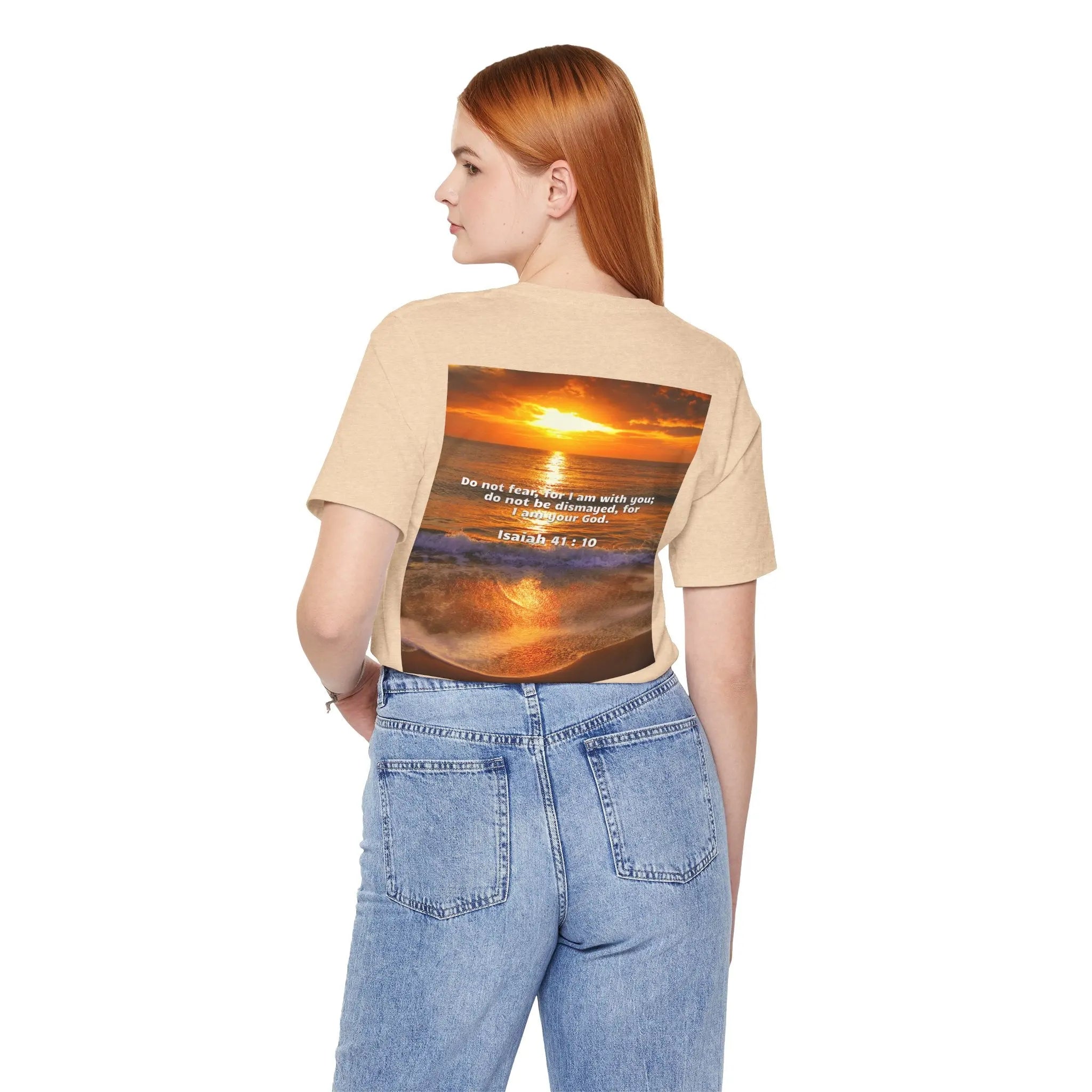 Bible Verse Unisex - Isaiah 41 : 10 Jersey Short Sleeve Tee Printify
