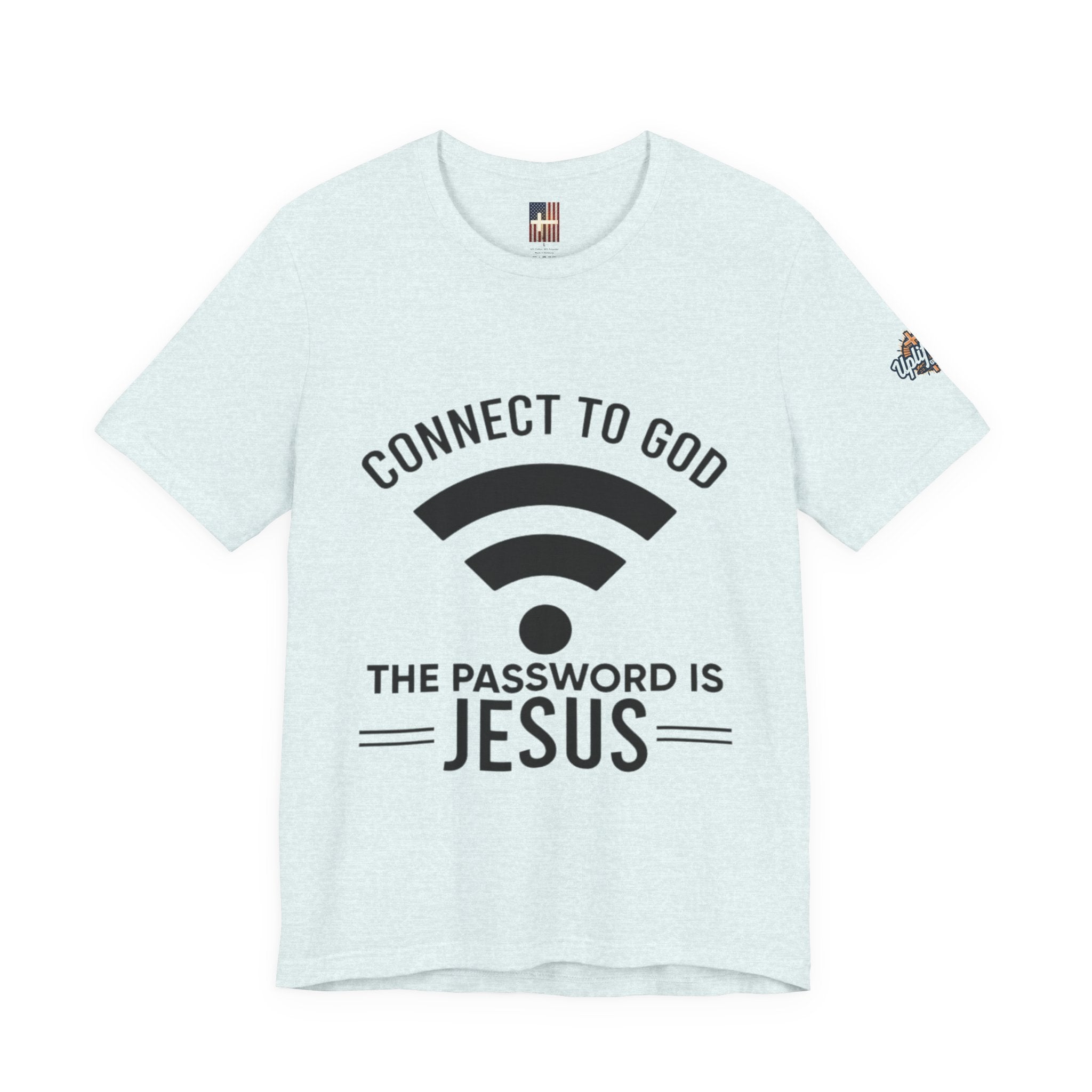 Connect to God T-shirt - WIFI Password is Jesus - Funny Christian Faith T-shirt Printify