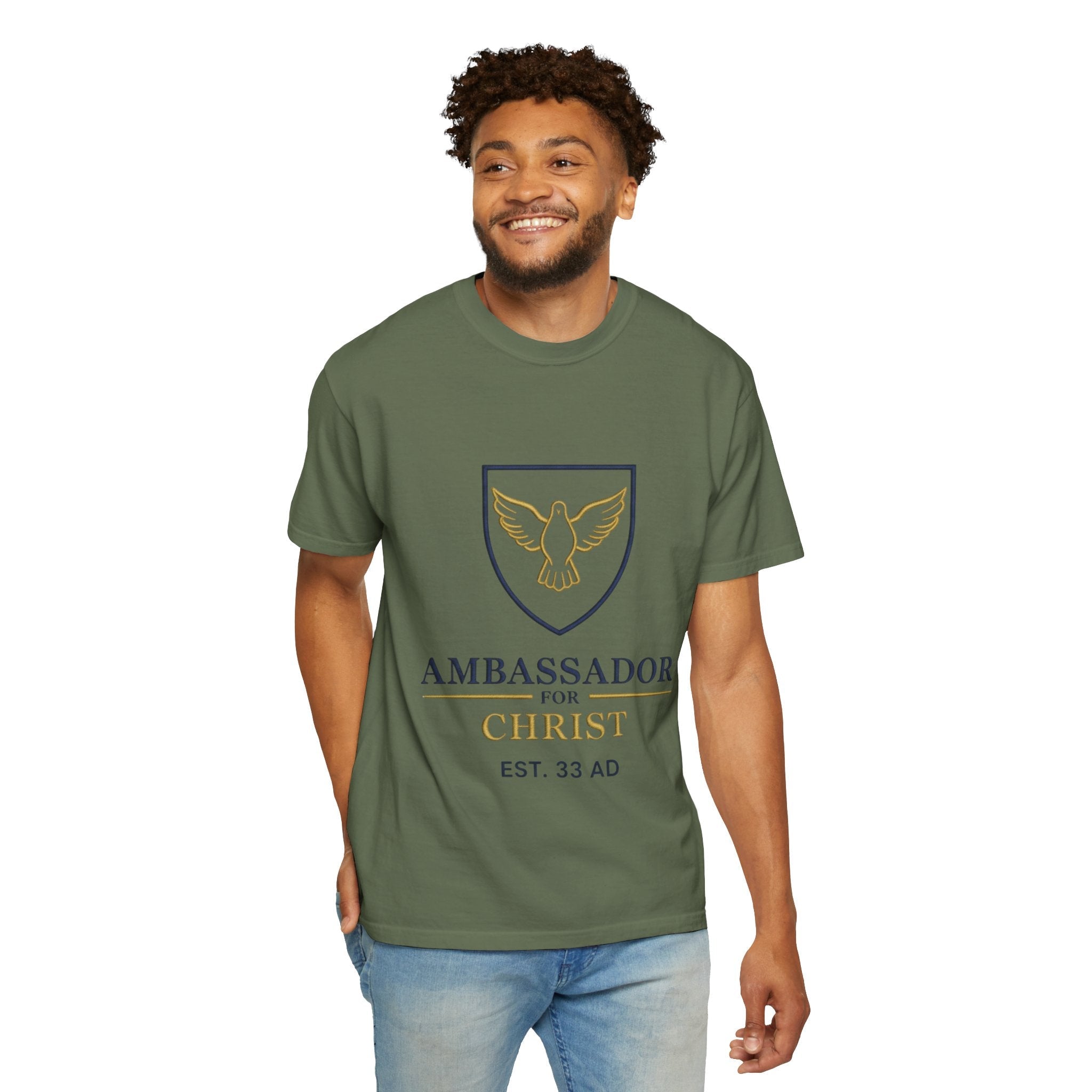 Ambassador for Christ T-Shirt – Established 33 AD Christian Tee for Bold Faith Printify