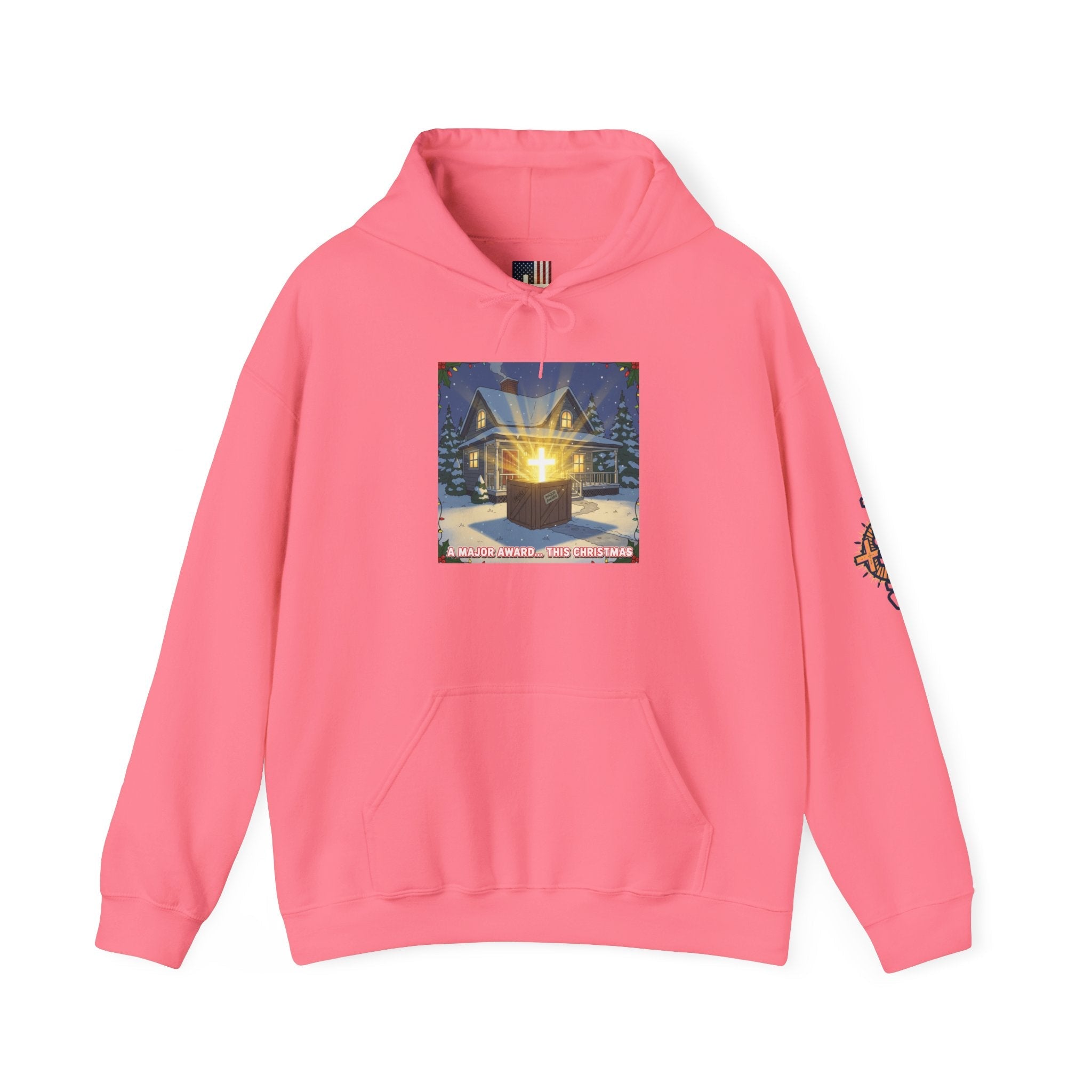 A Major Award This Christmas Hoodie – Fragile Leg Lamp Parody Cross Unboxing Christian Sweatshirt for Hilarious Faith & Holiday Glow Printify