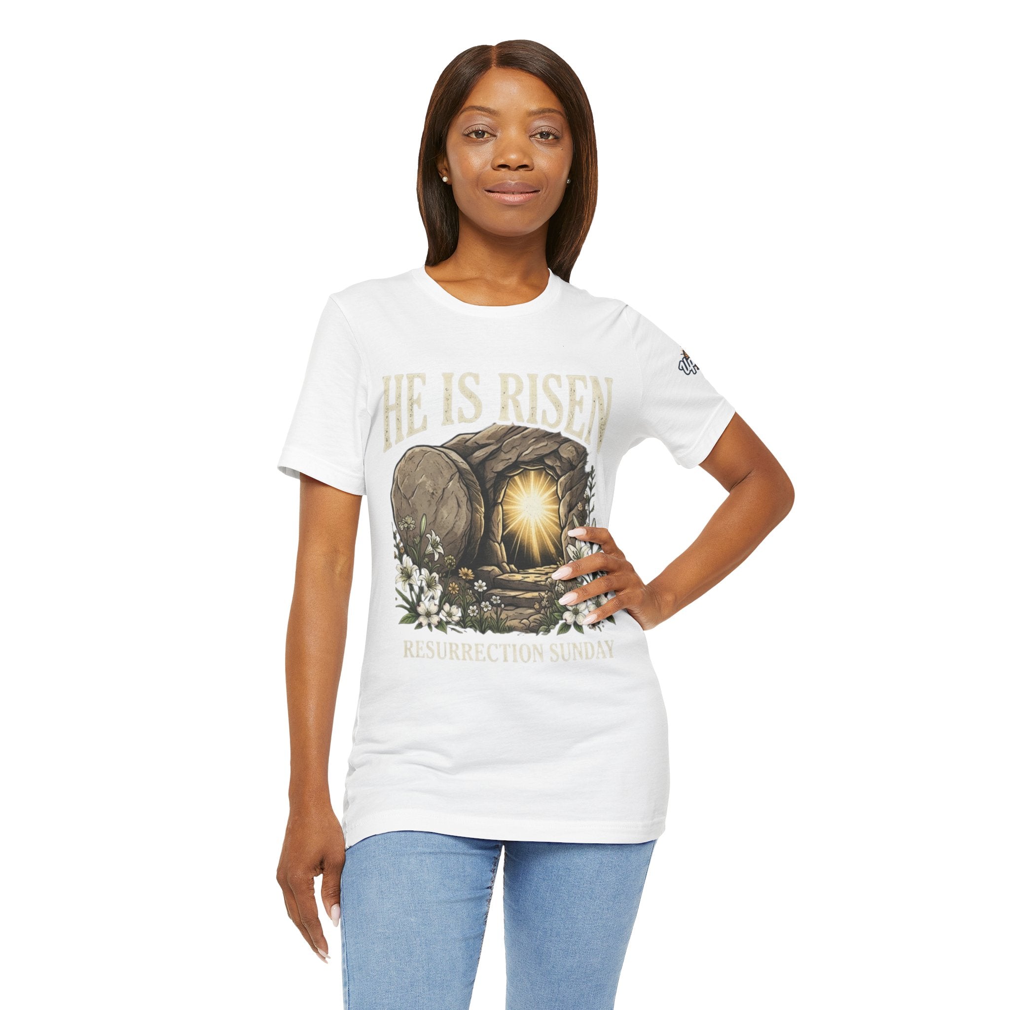 He Is Risen T-Shirt — Jesus Christ Resurrection Easter Tee Printify