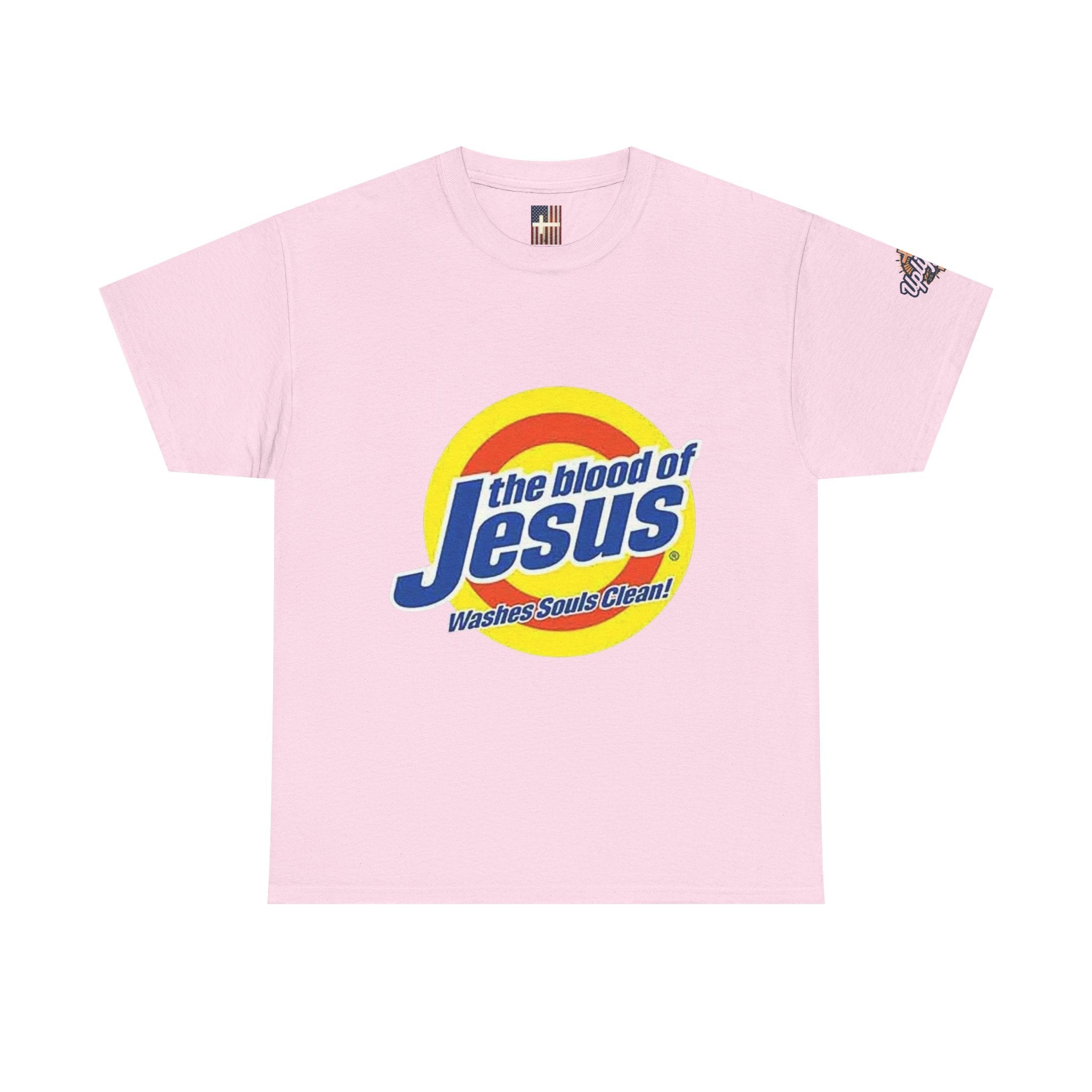 Blood of Jesus Washes Souls Clean T-shirt - Funny Tide Parody - Christian Faith T-shirt Printify