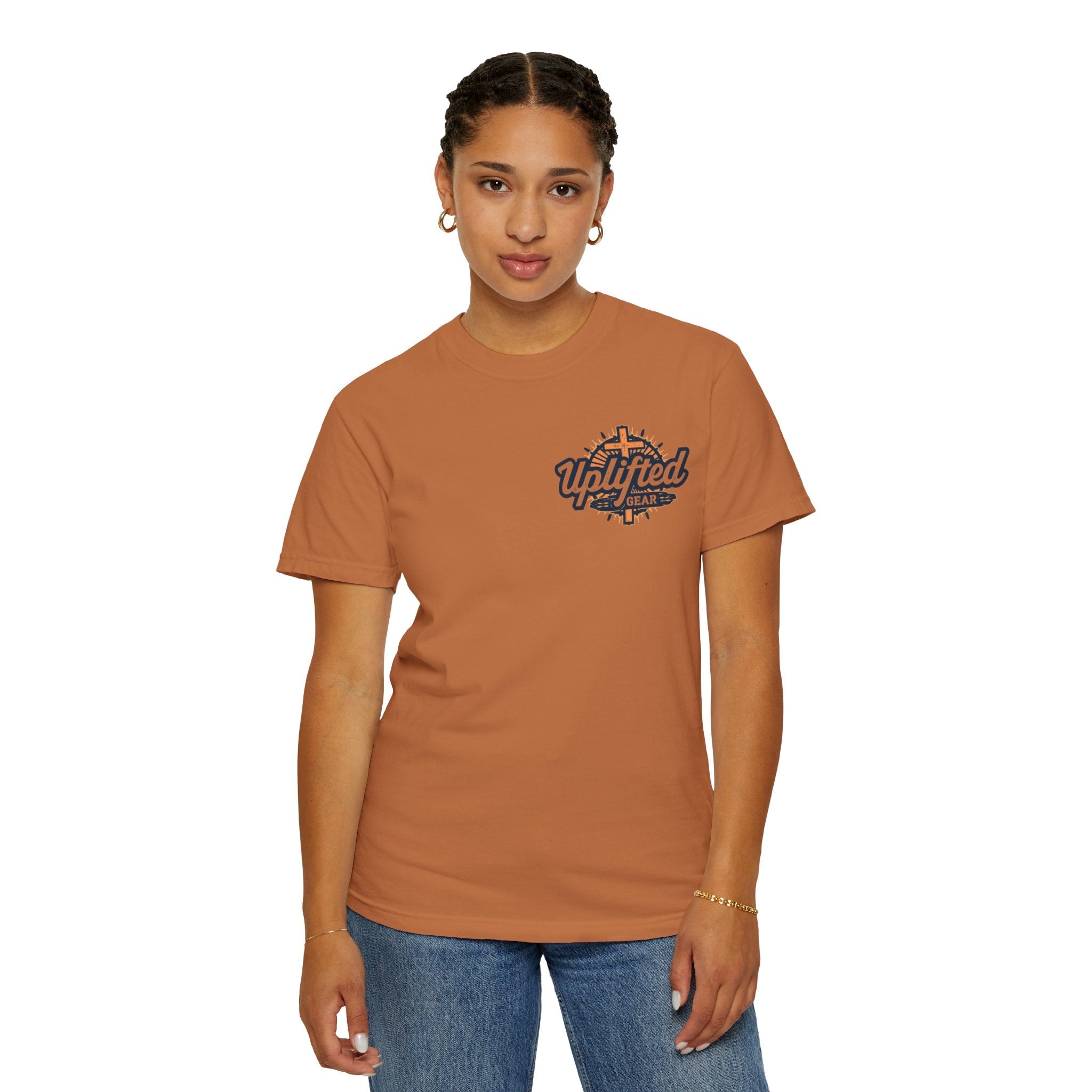 Religious Graphic Tee with Armor Of God Design - Unisex Garment-Dyed T-shirt Printify