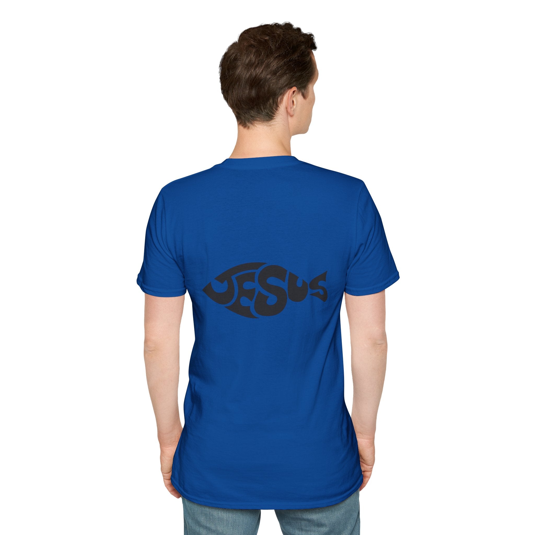 Ichthus Jesus Fish T-shirt - Jesus Word Art - Christian Faith Symbol T-shirt