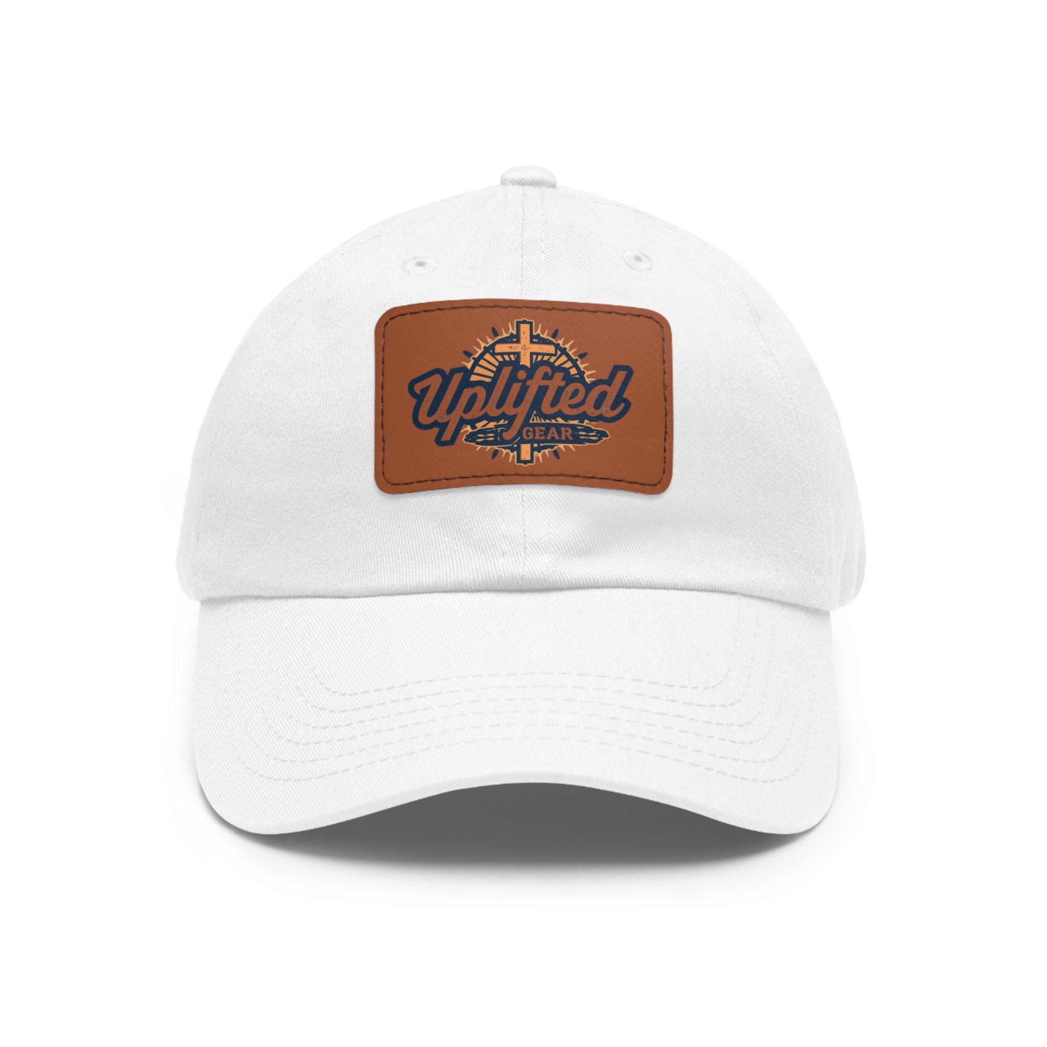 Uplifted Gear Dad Hat Christian Brand Rectangle Printify