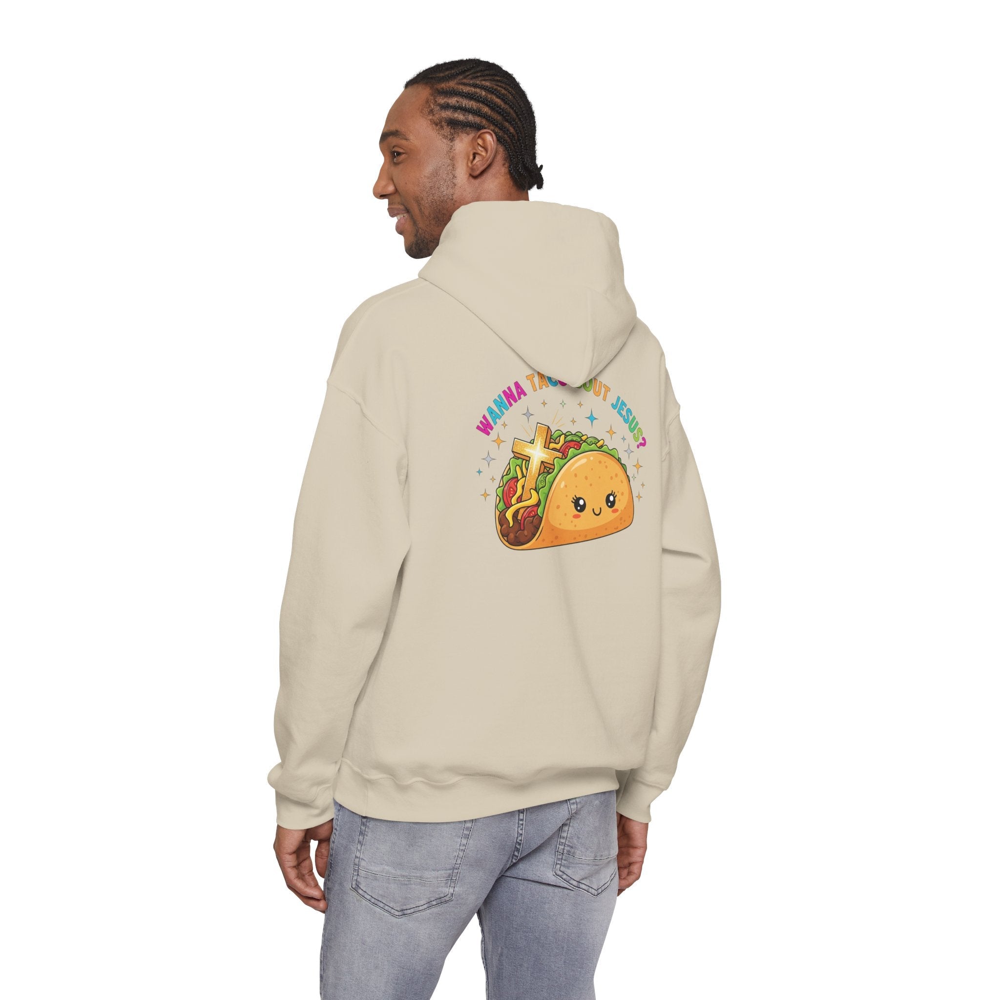 Wanna Taco 'Bout Hoodie – Cozy Christian Pun Hoodie for Faith & Fun Printify